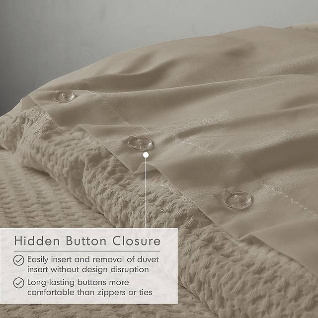 Drysdalea Beige Full/Queen 3 Pc Duvet Set - Thumbnail - Image 6