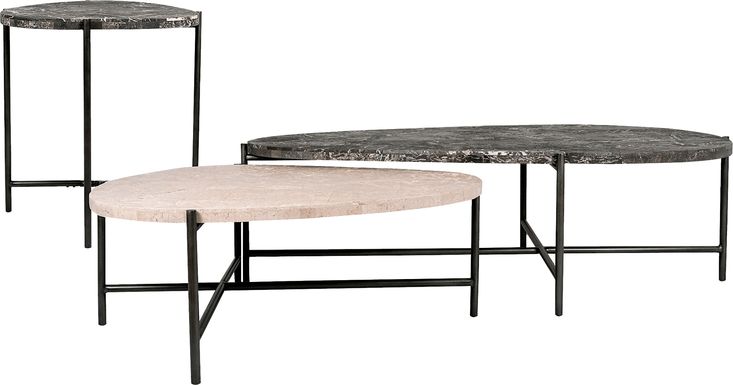 Duality Black 3 Pc Table Set