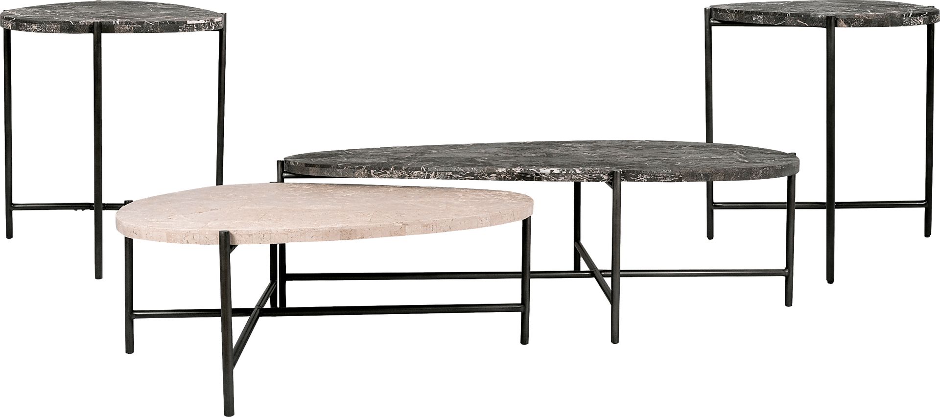 Duality Black 4 Pc Table Set - Image 1