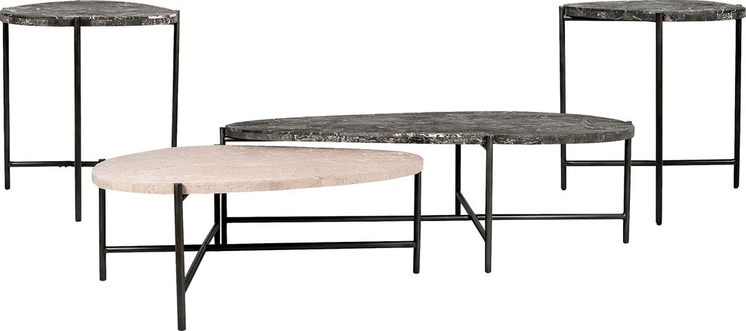 Duality Black 4 Pc Table Set