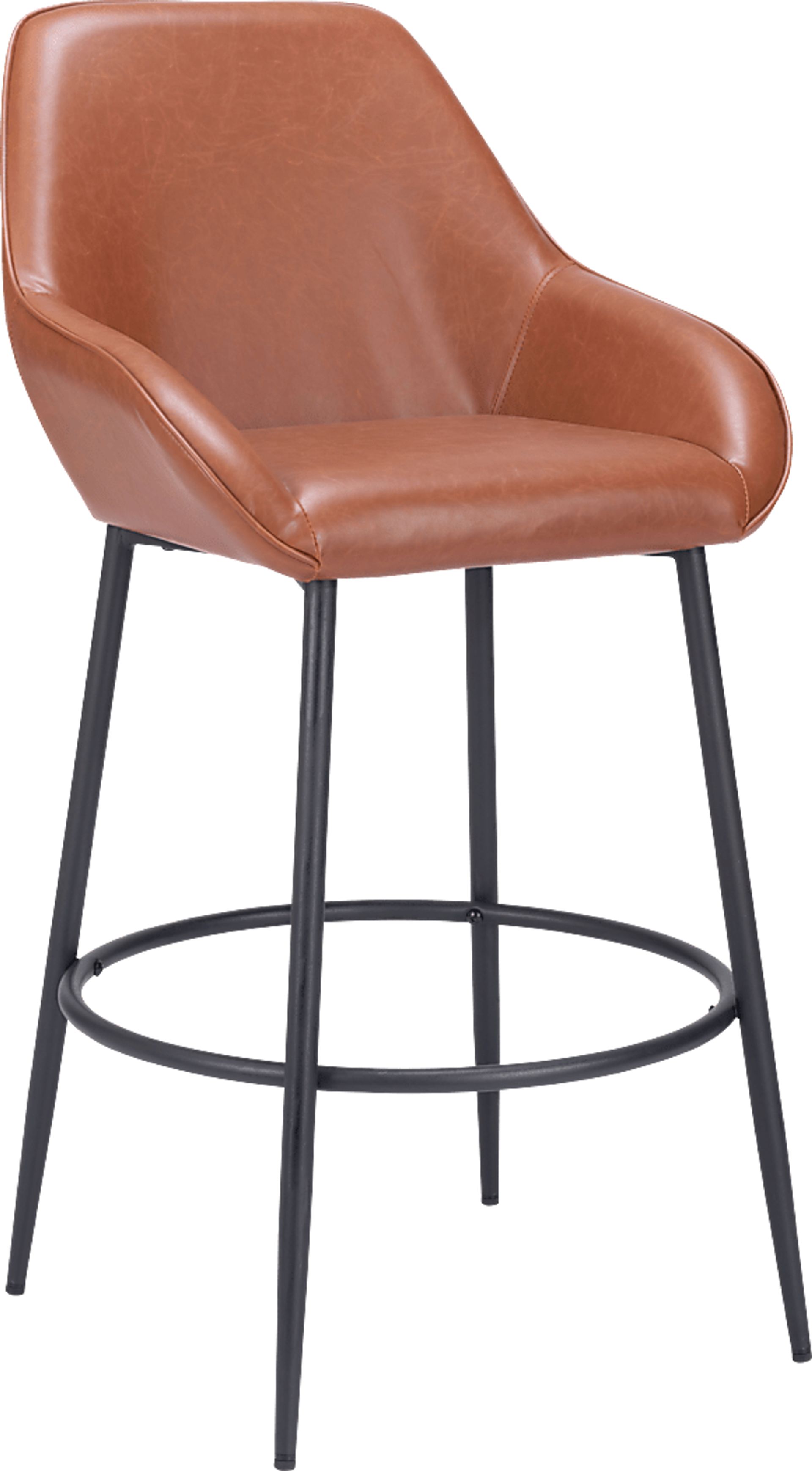 Dubellette Brown Barstool, Set of 2 - Image 2