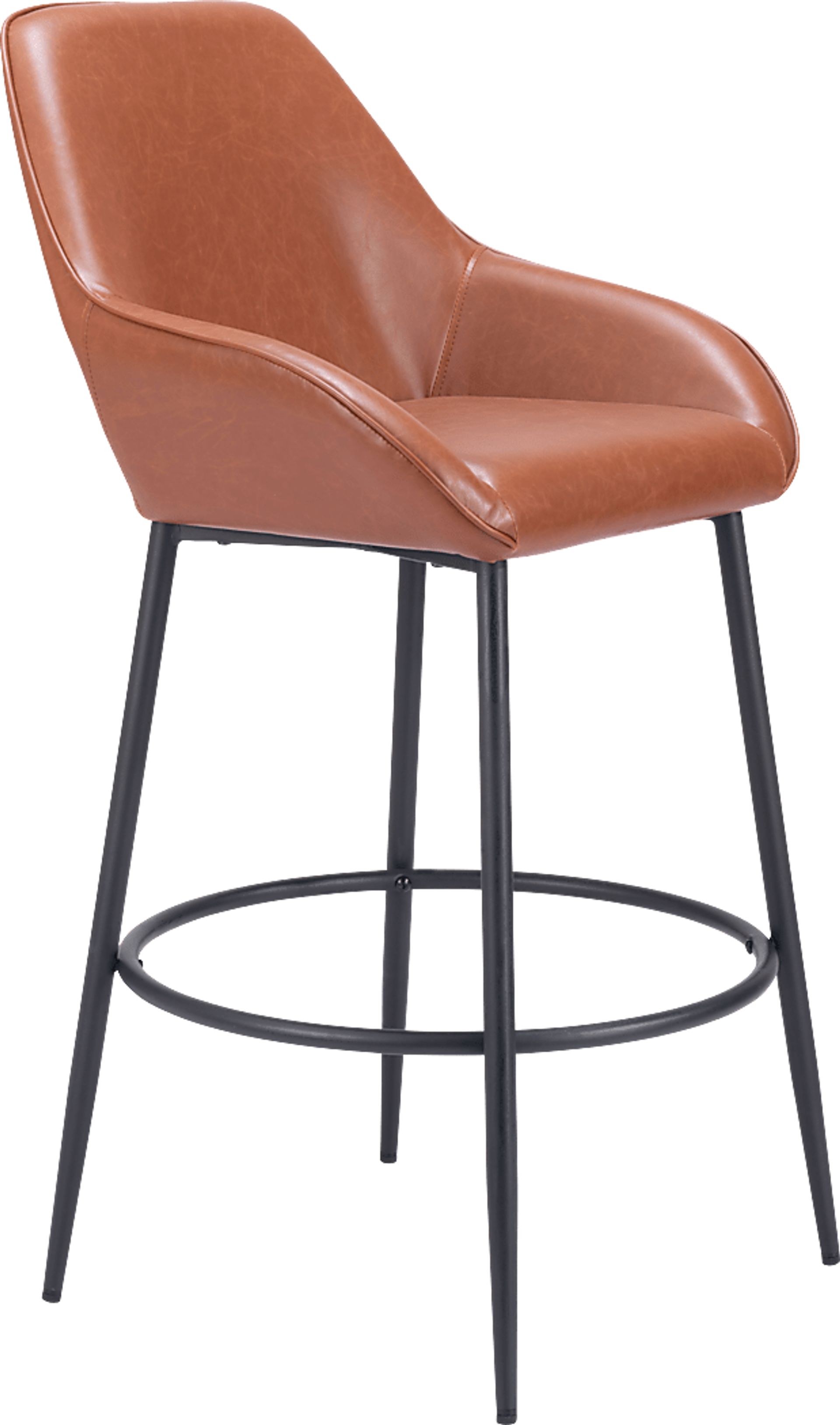 Dubellette Brown Barstool, Set of 2 - Image 3