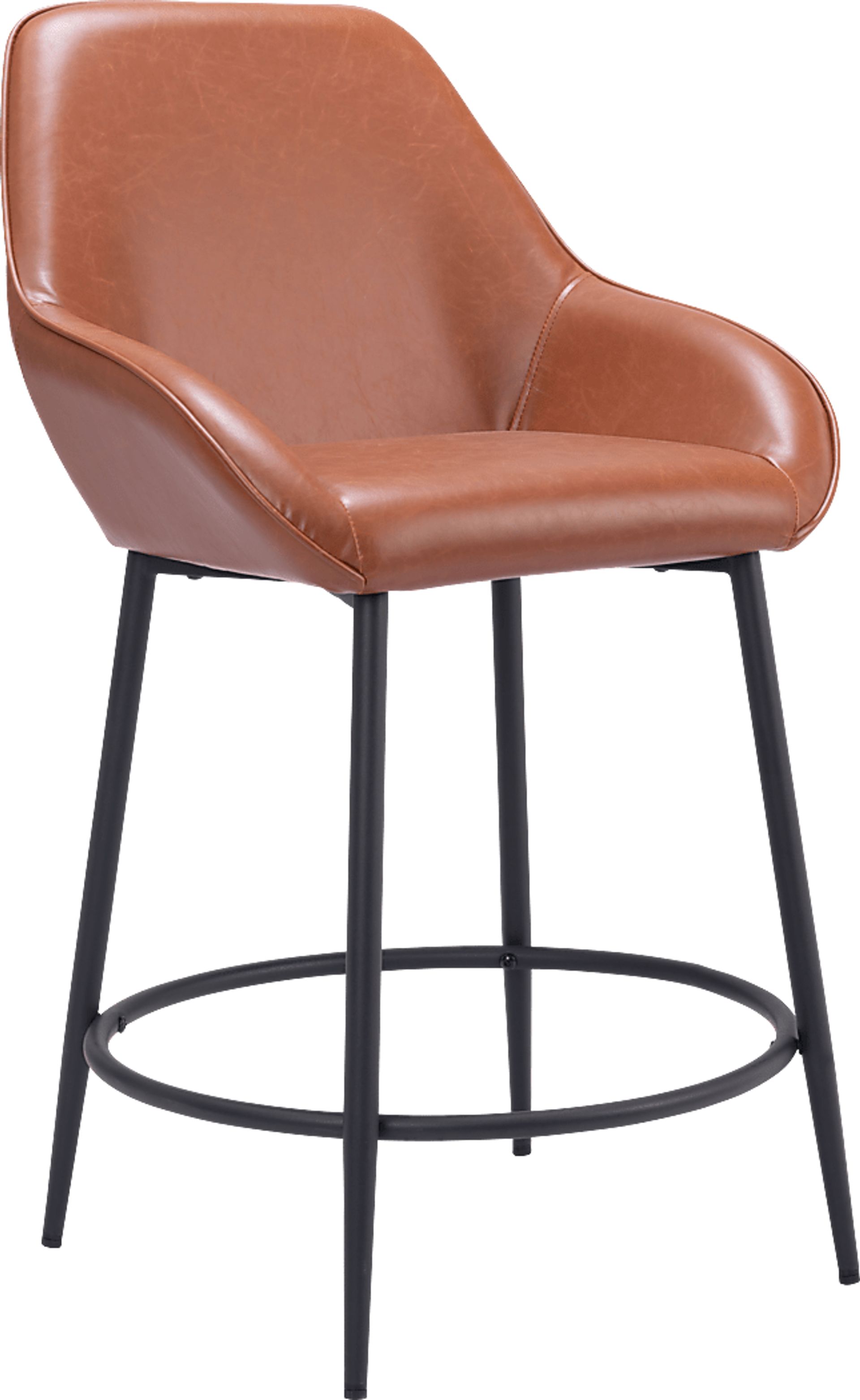 Dubellette Brown Counter Height Stool, Set of 2 - Image 2
