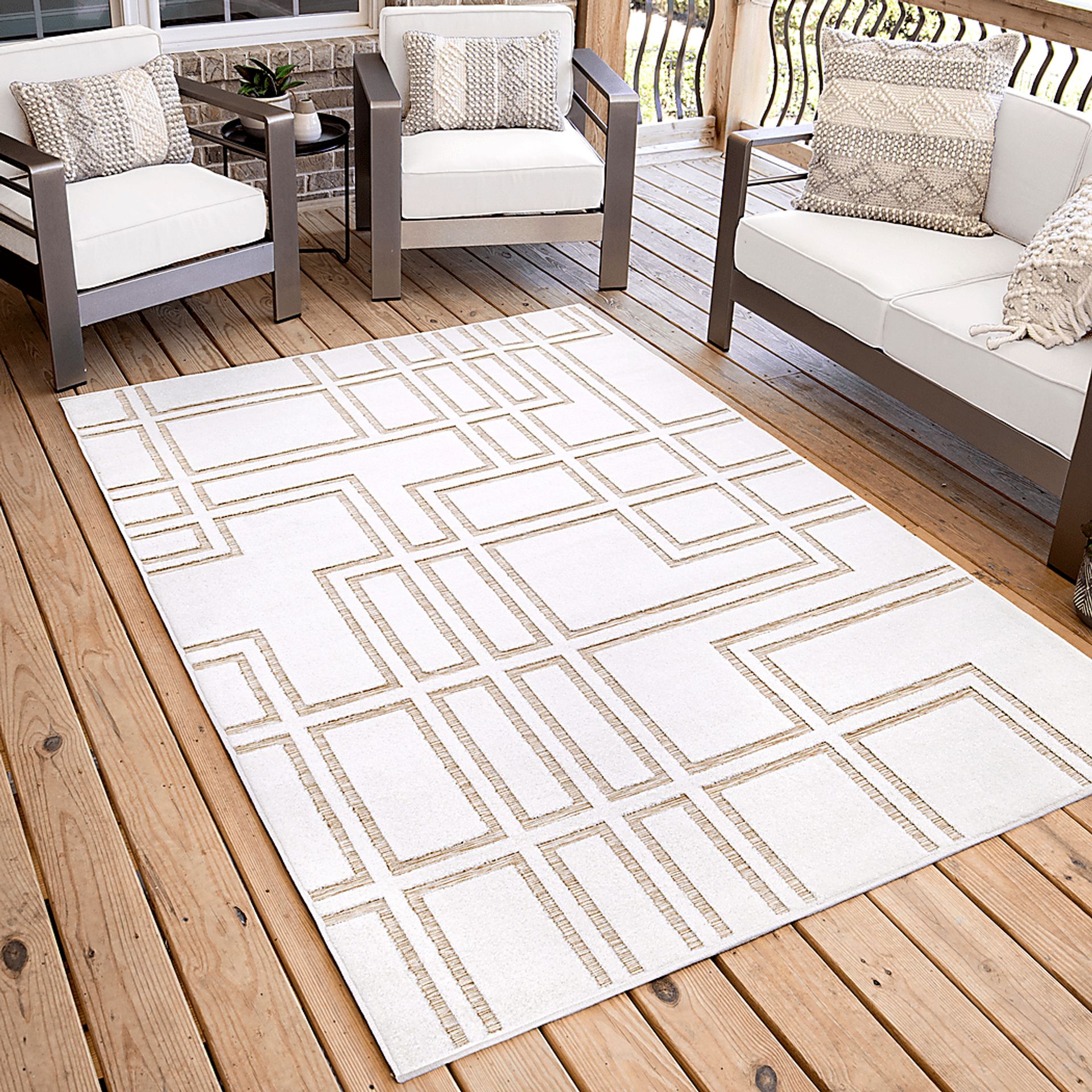 Dubuge White 5'2 x 7'6 Rug - Image 7
