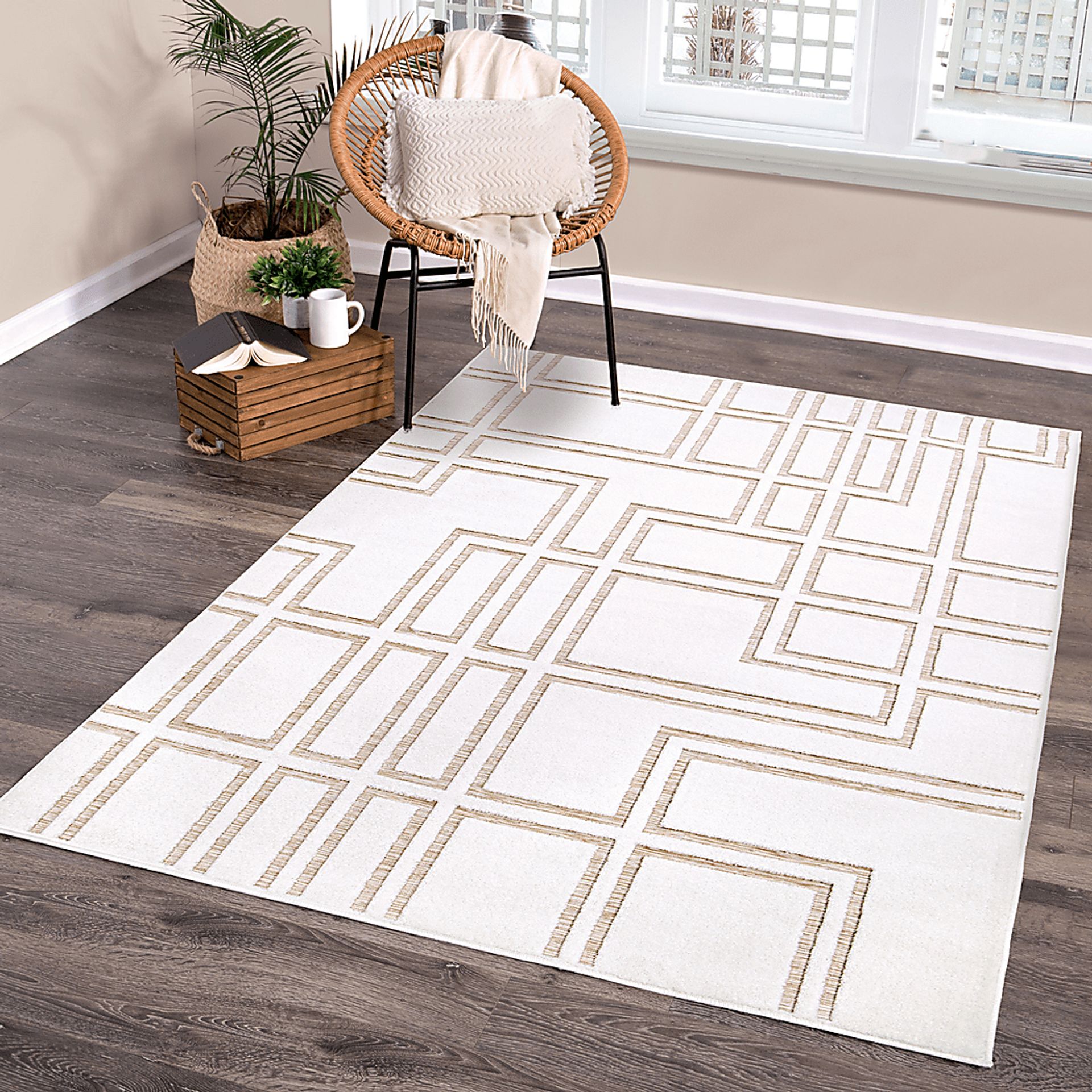 Dubuge White 5'2 x 7'6 Rug - Image 8