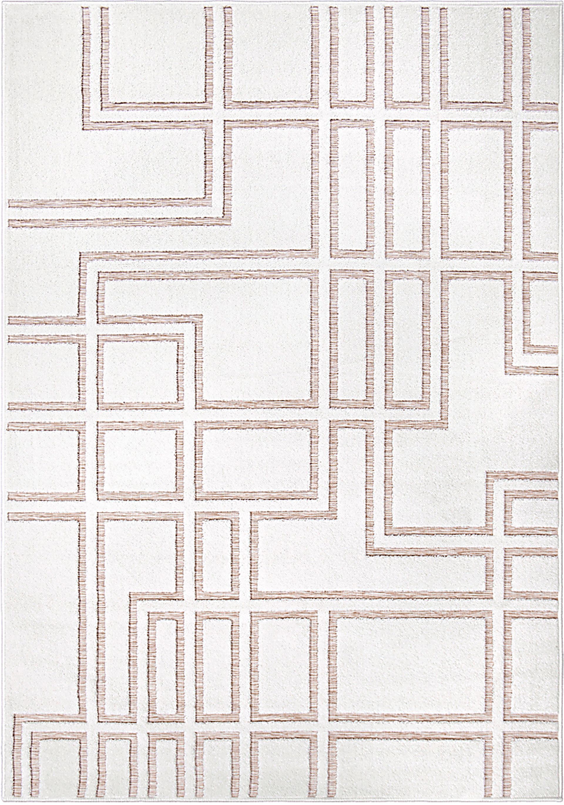 Dubuge White 5'2 x 7'6 Rug - Image 1