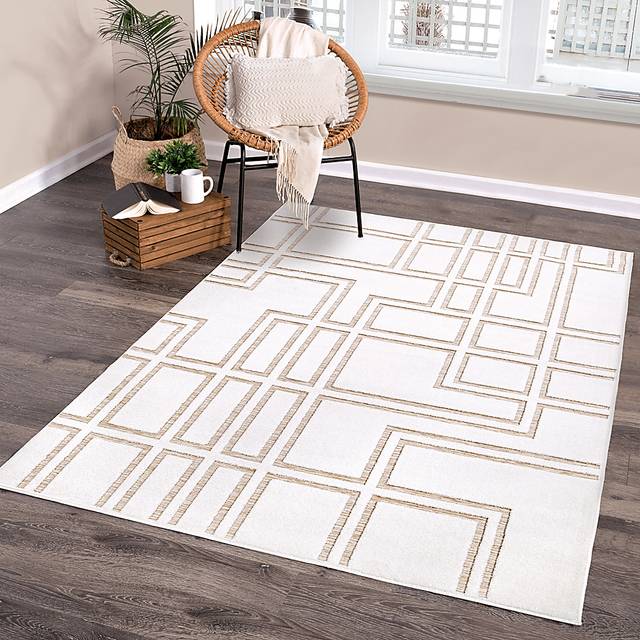 Dubuge White 7'9 x 10'10 Rug - Thumbnail - Image 8