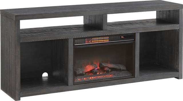 Dubuque Gray 70 in. Console with Electric Fireplace - Thumbnail - Image 2