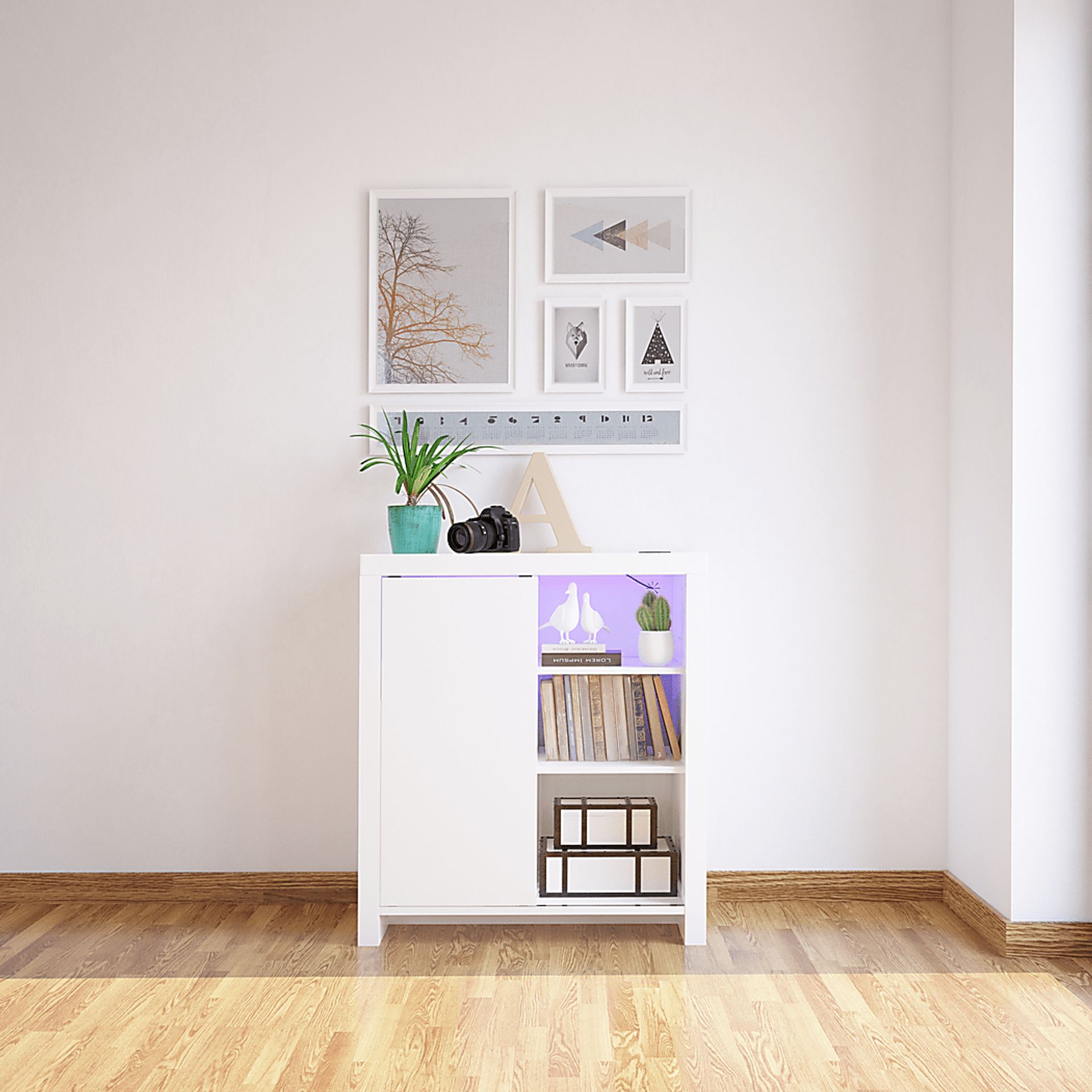 Ducatel White Accent Cabinet - Image 2