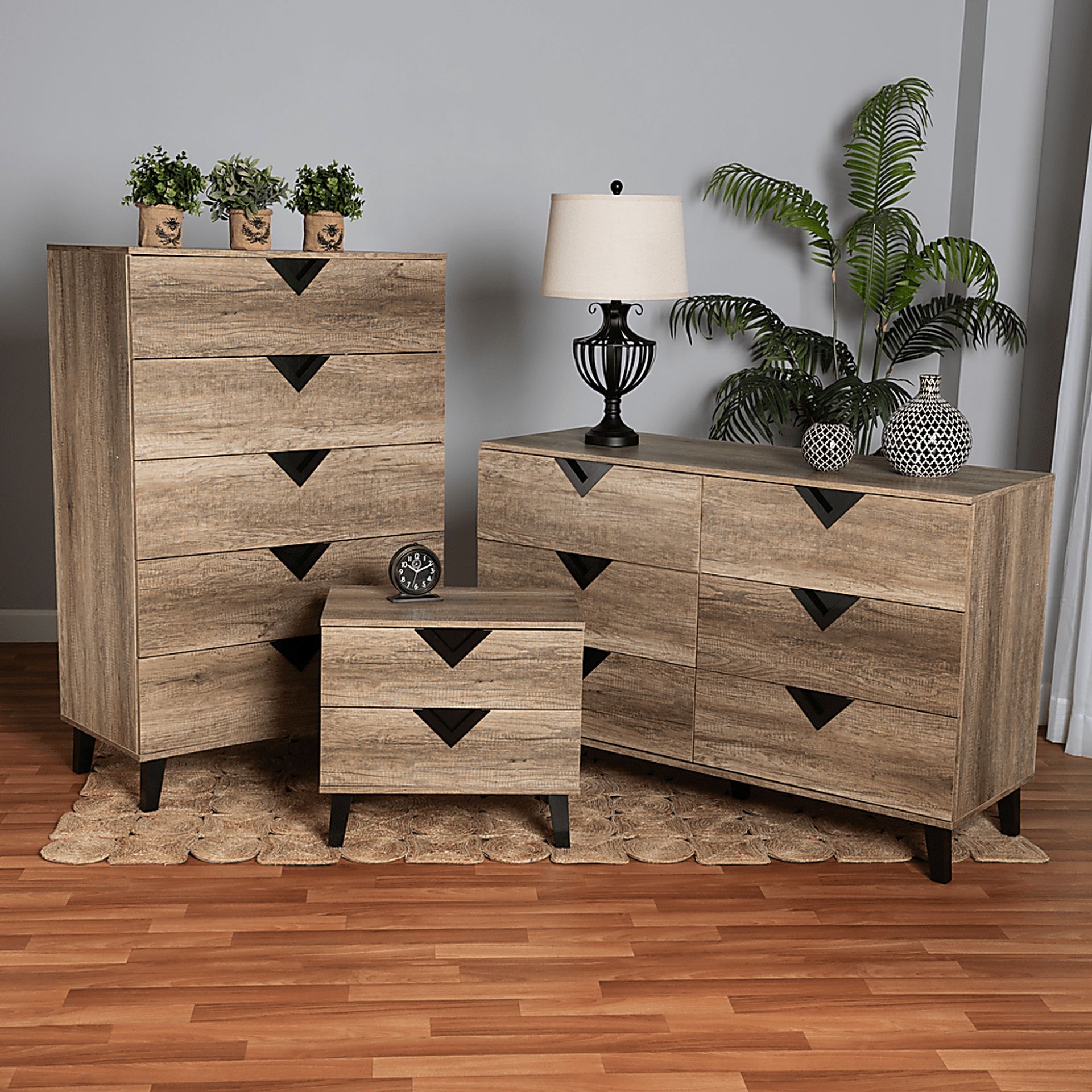 Ducharme Brown 3pc Dresser Set - Image 3