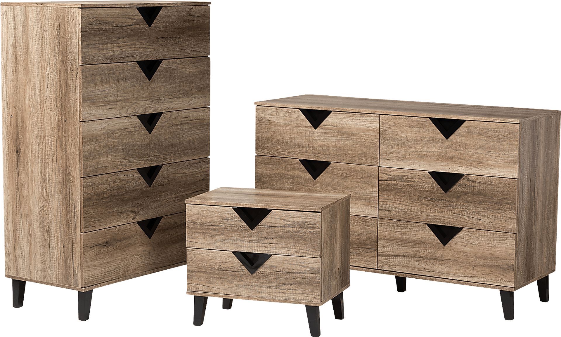 Ducharme Brown 3pc Dresser Set - Image 1