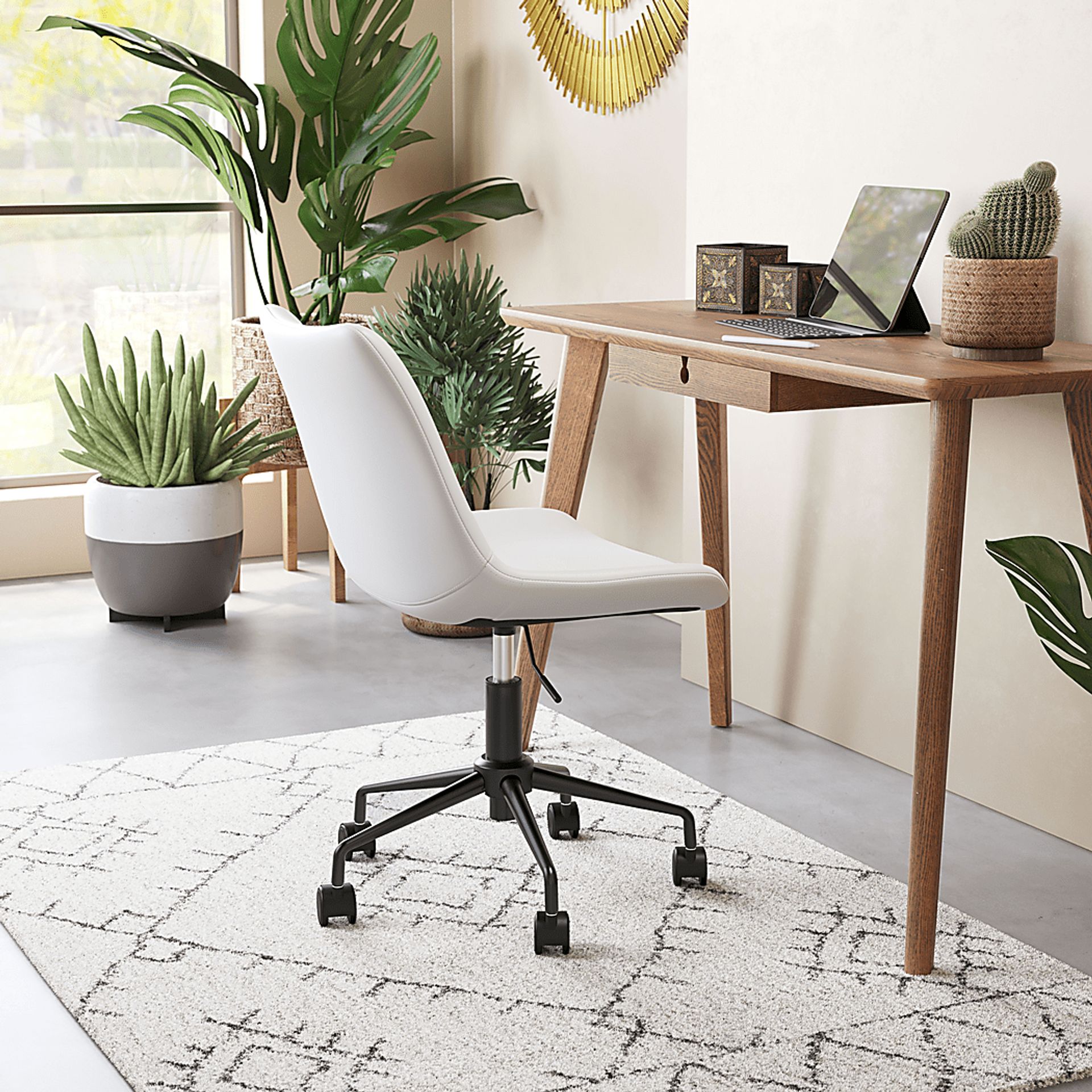 Duckney White Office Chair - Image 7