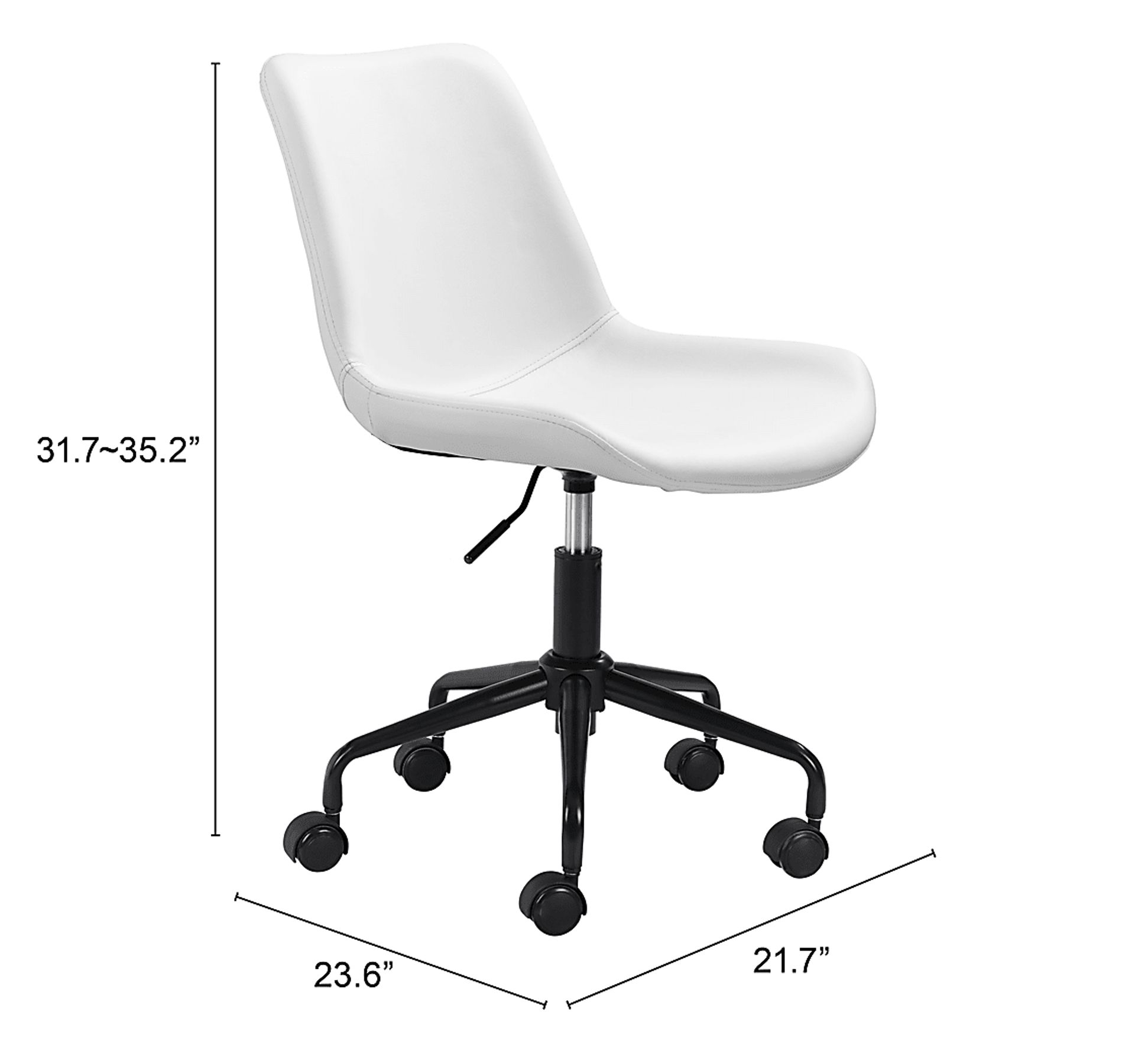 Duckney White Office Chair - Image 8