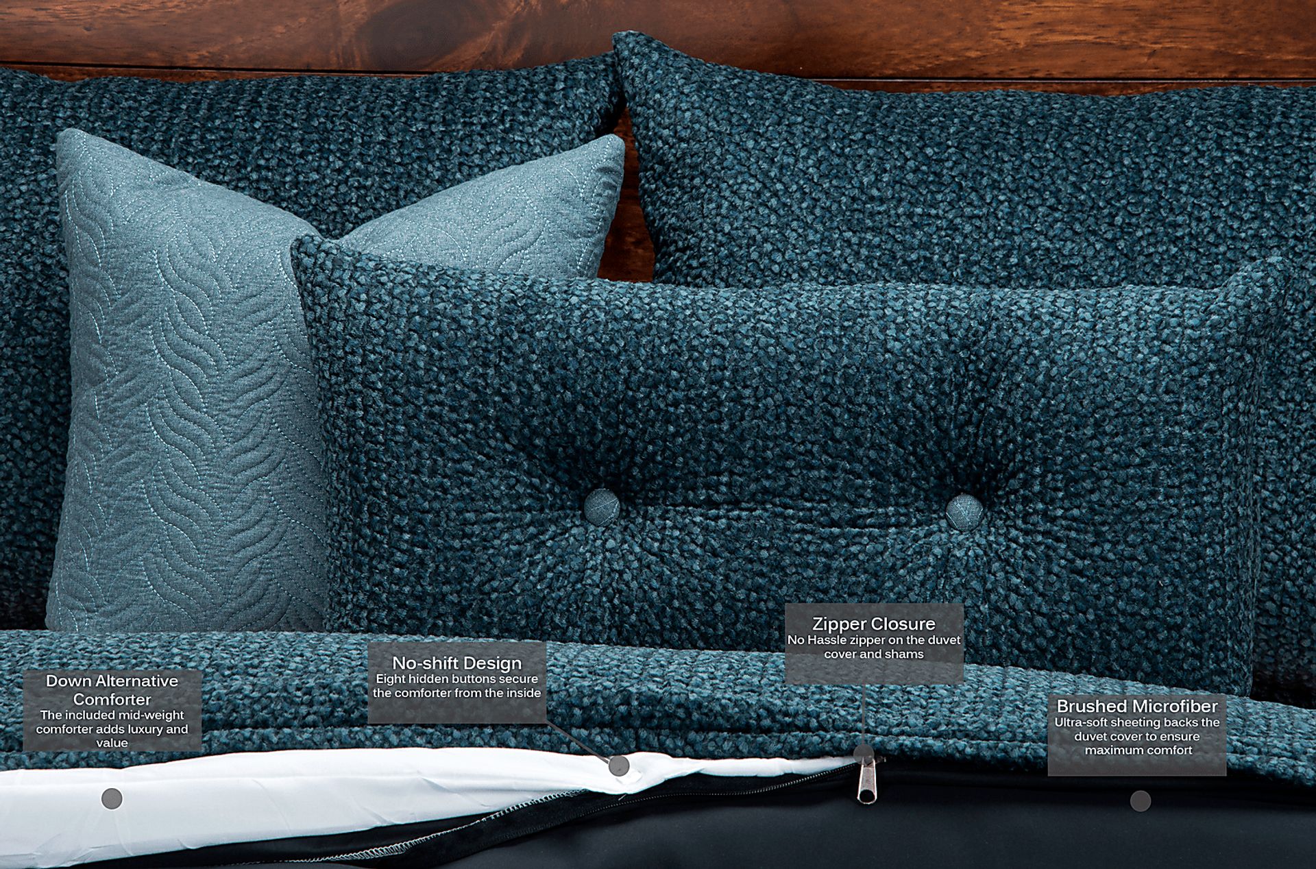 Duff Bridge Blue 12 Pc King Duvet - Image 2