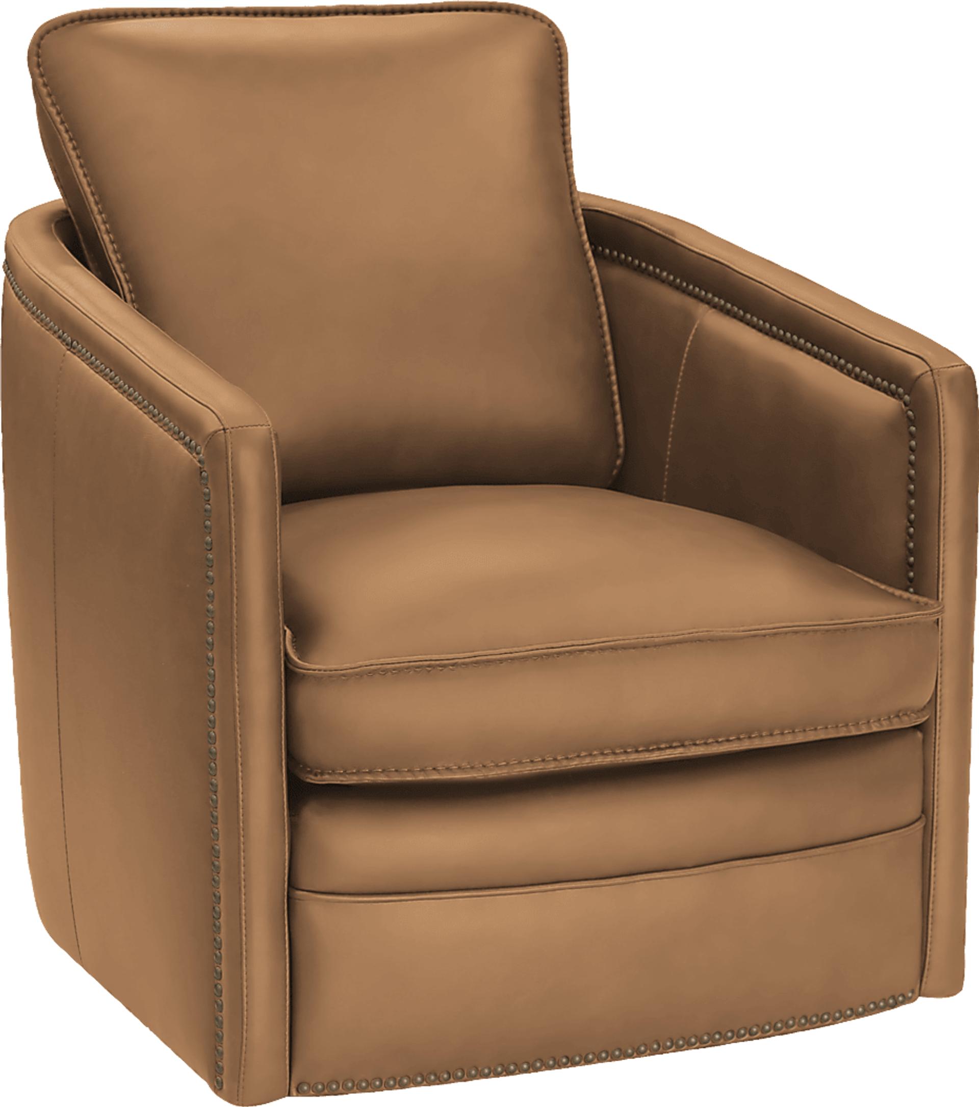 Duke Saddle Leather Swivel Chair