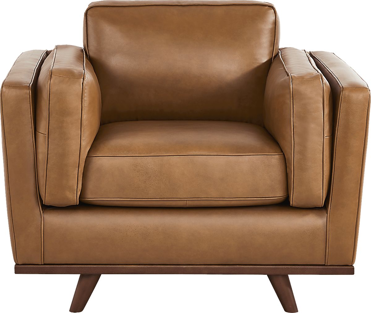 Duluth 3 Pc Caramel Brown Leather Living Room Set With Sofa, Loveseat