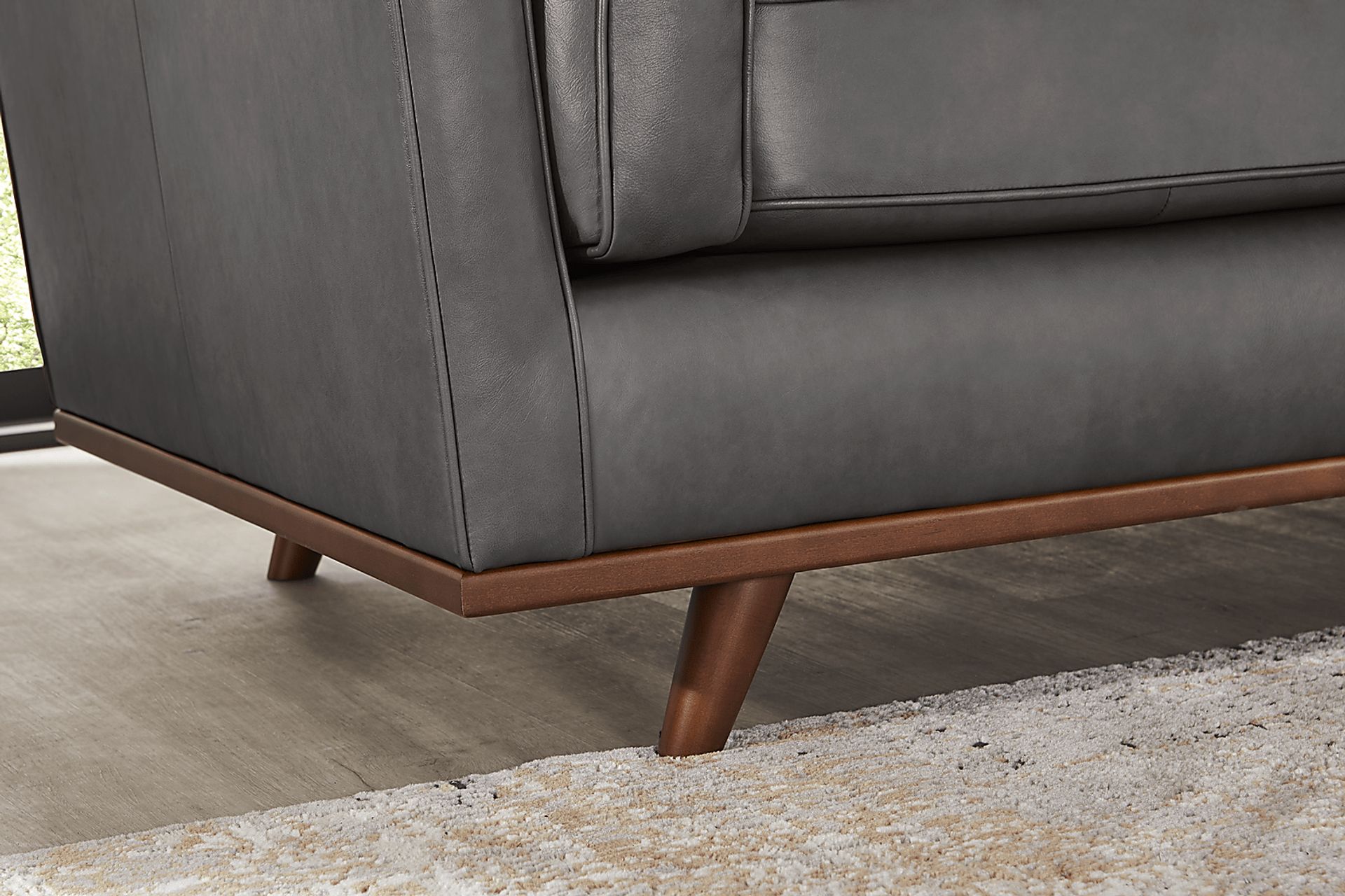 Duluth Gray Leather Sofa - Image 4