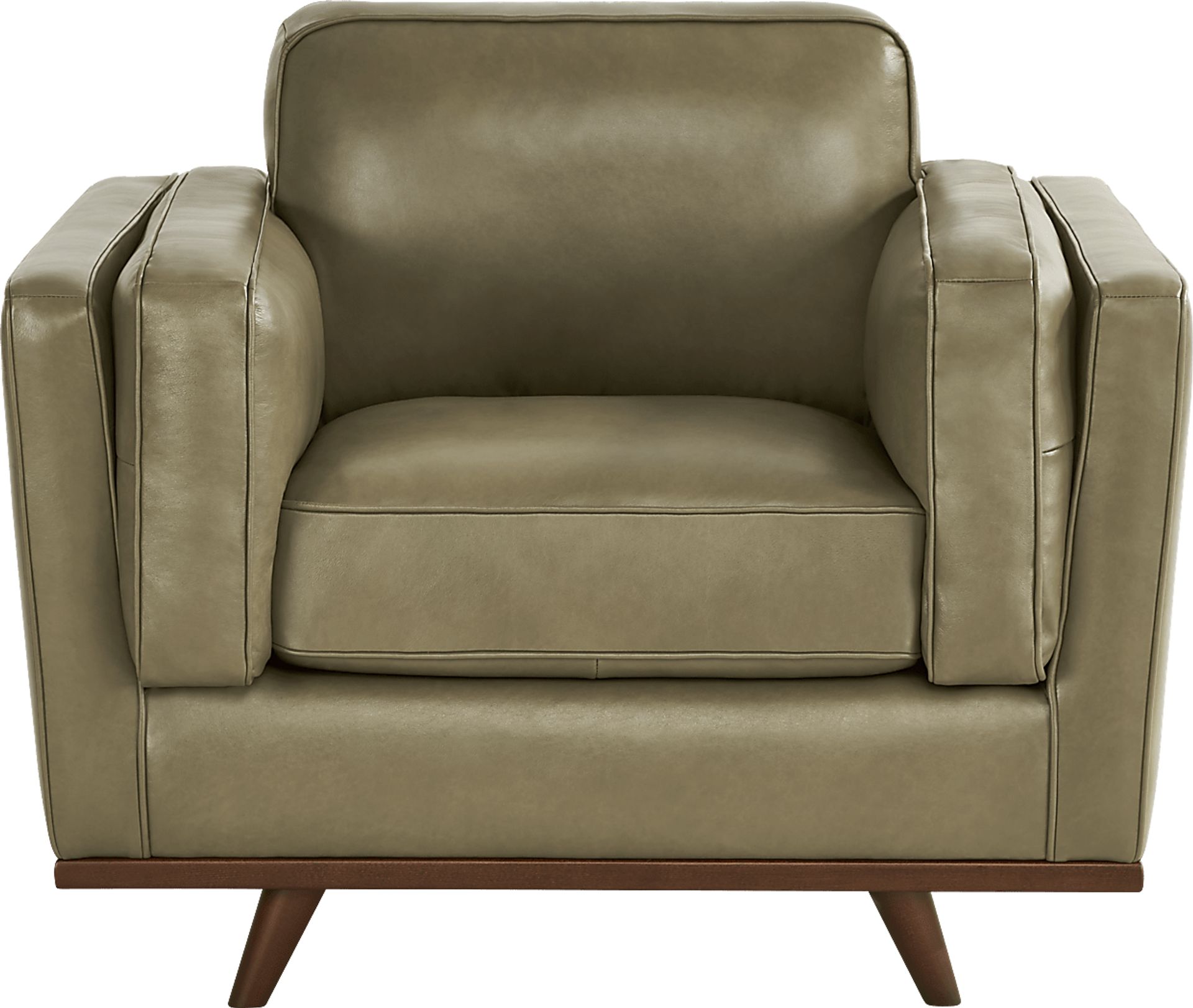 Duluth Olive Leather 3 Pc Living Room - Image 6