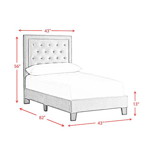 Dulverton Gray Twin Bed - Thumbnail - Image 6