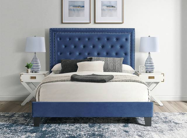 Dulverton Navy Queen Bed - Thumbnail - Image 6