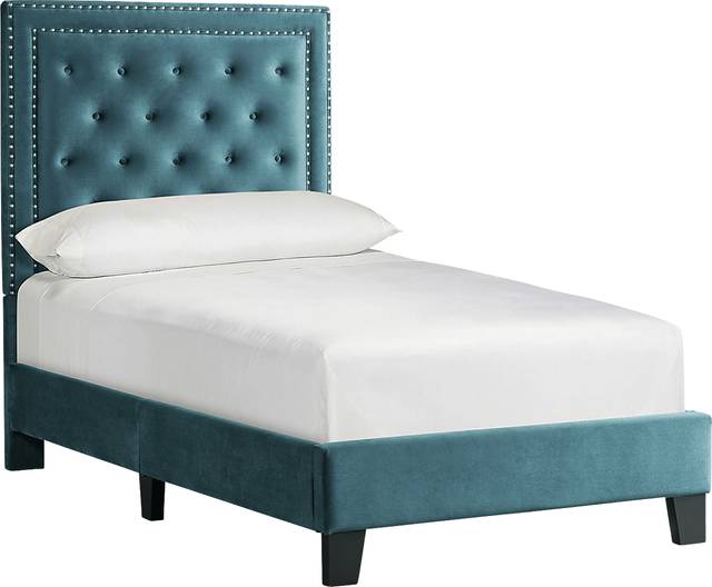 Dulverton Teal Twin Bed - Thumbnail - Image 1