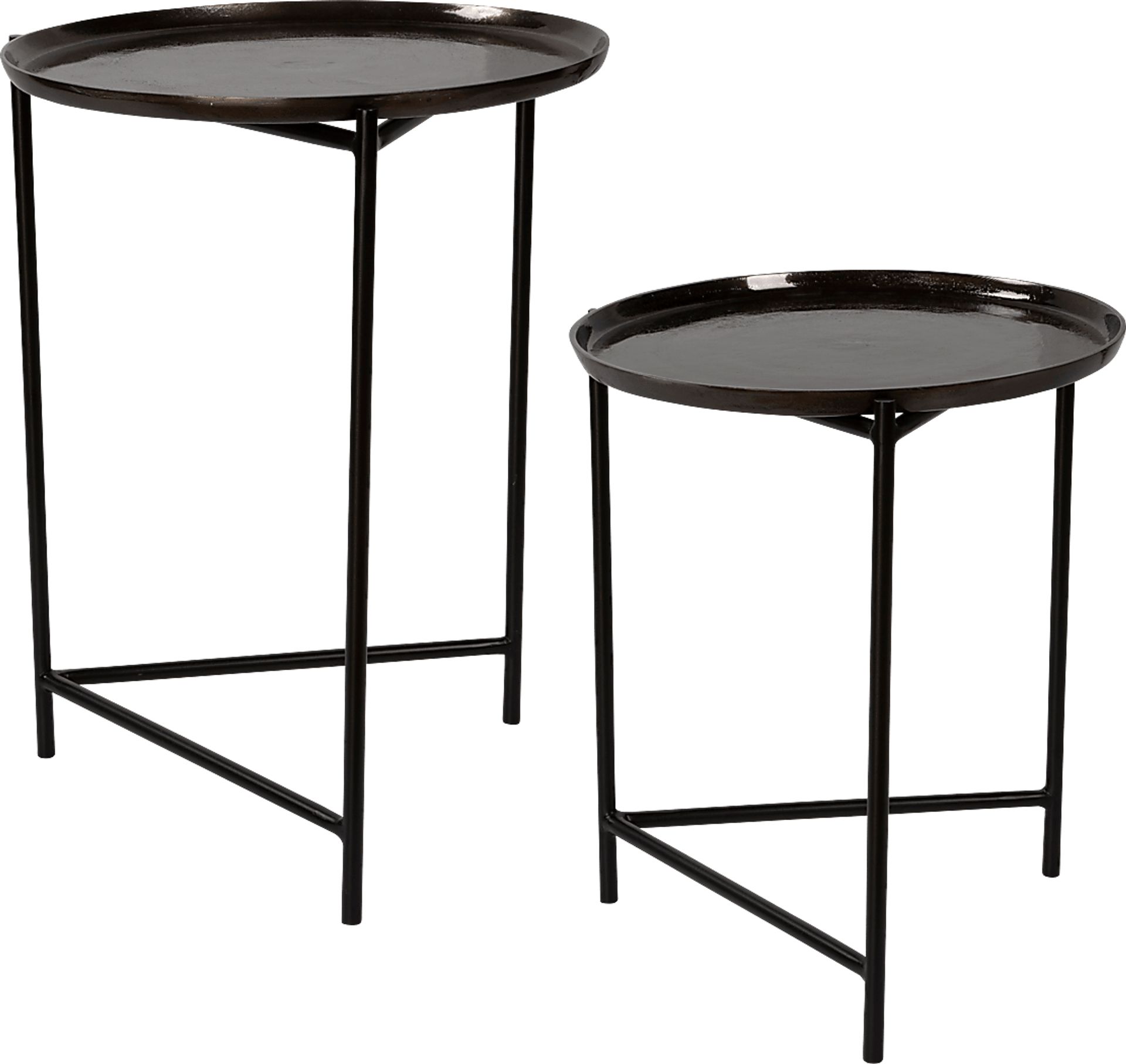 Dumbarton Black Nesting Tables, Set of 2 - Image 1