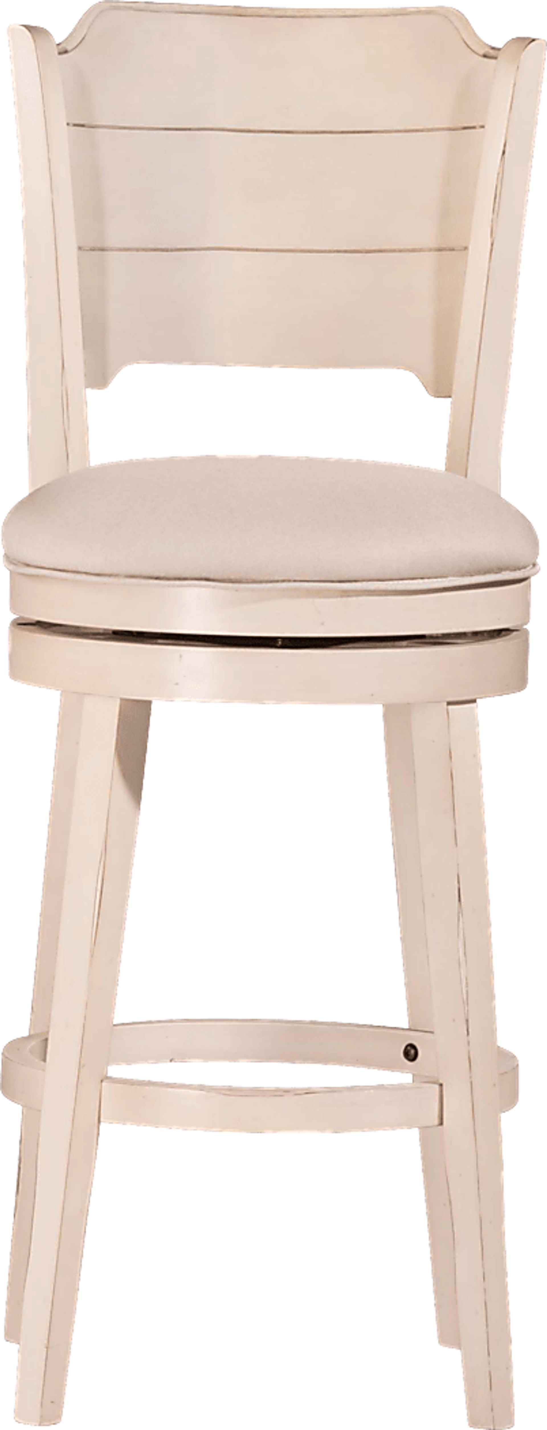 Dumire White Swivel Counter Height Stool - Image 3