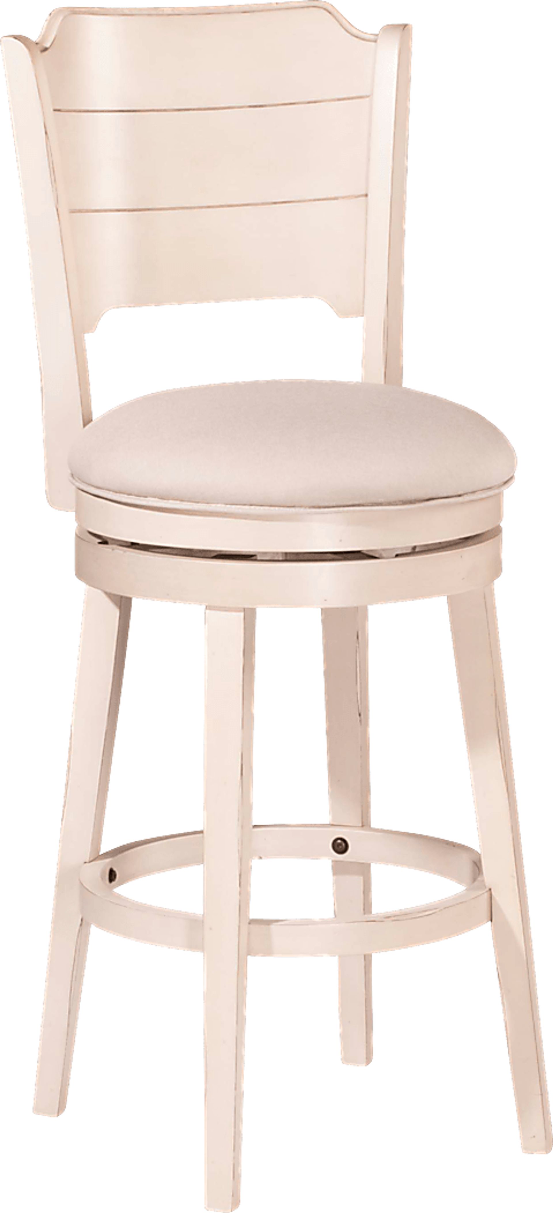 Dumire White Swivel Counter Height Stool - Image 1