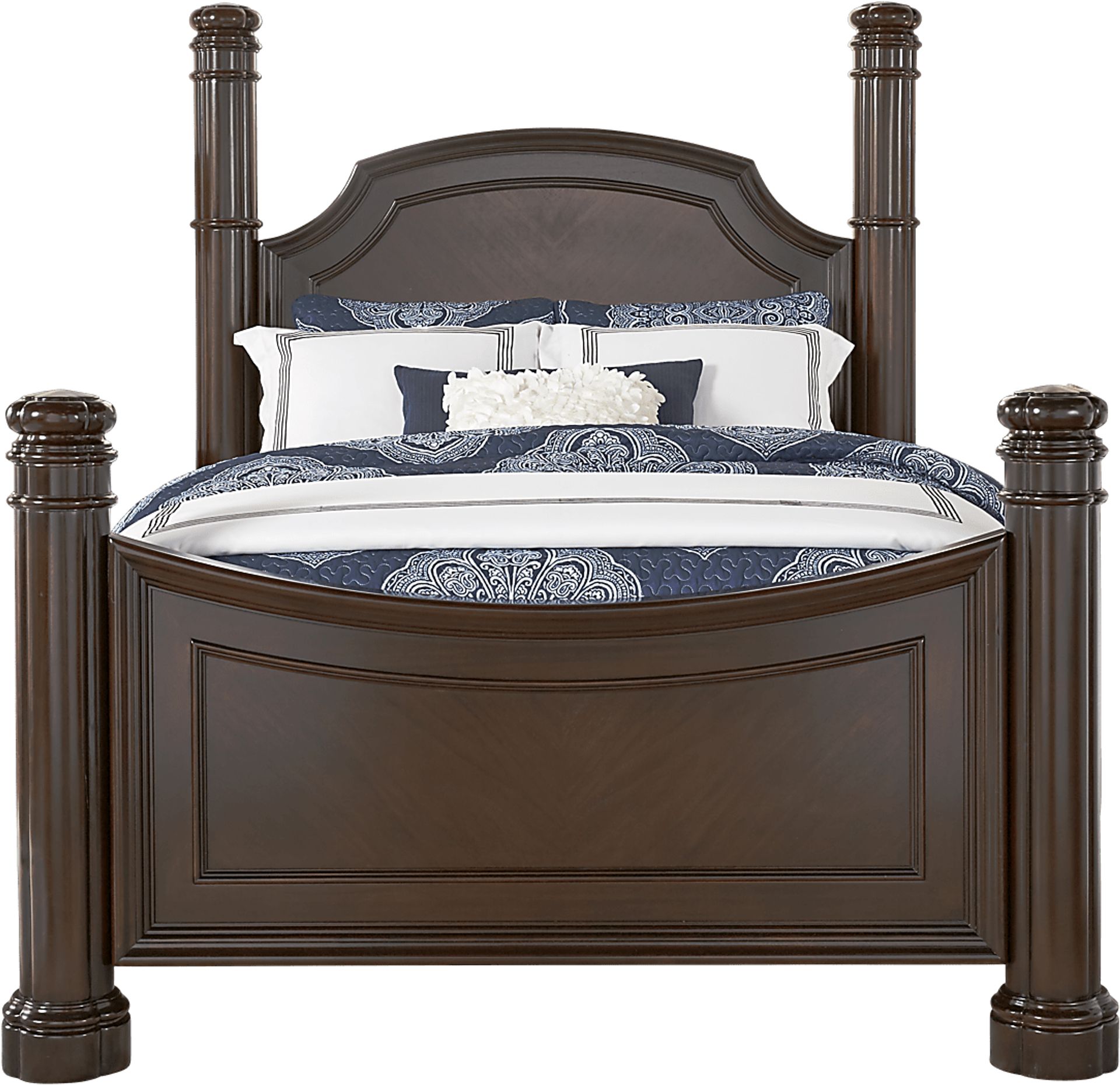 Dumont Cherry 7 Pc King Low Poster Bedroom - Image 2