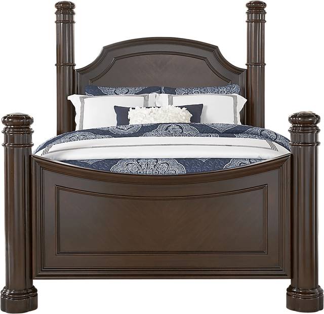 Dumont Cherry 7 Pc Queen Low Poster Bedroom - Thumbnail - Image 2