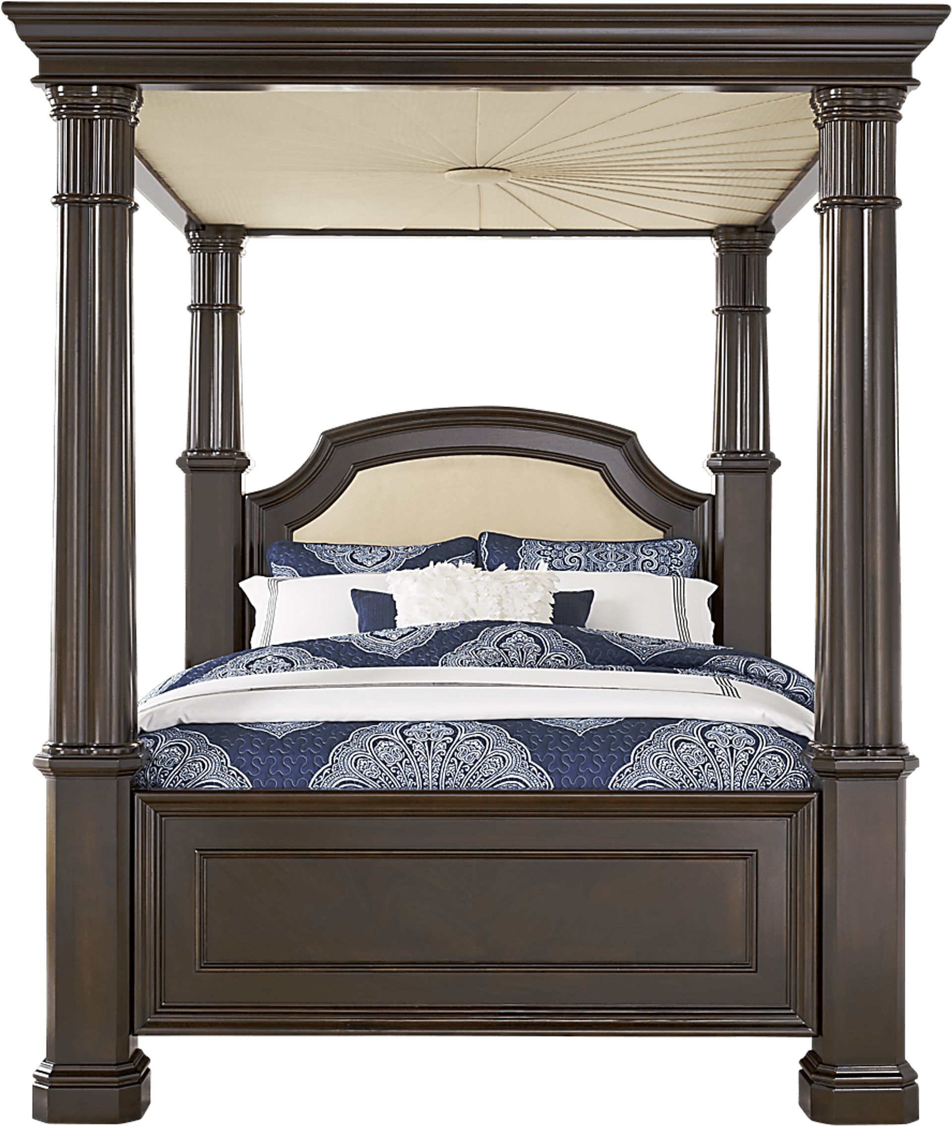 Dumont Cherry 4 Pc King Canopy Bed - Image 1