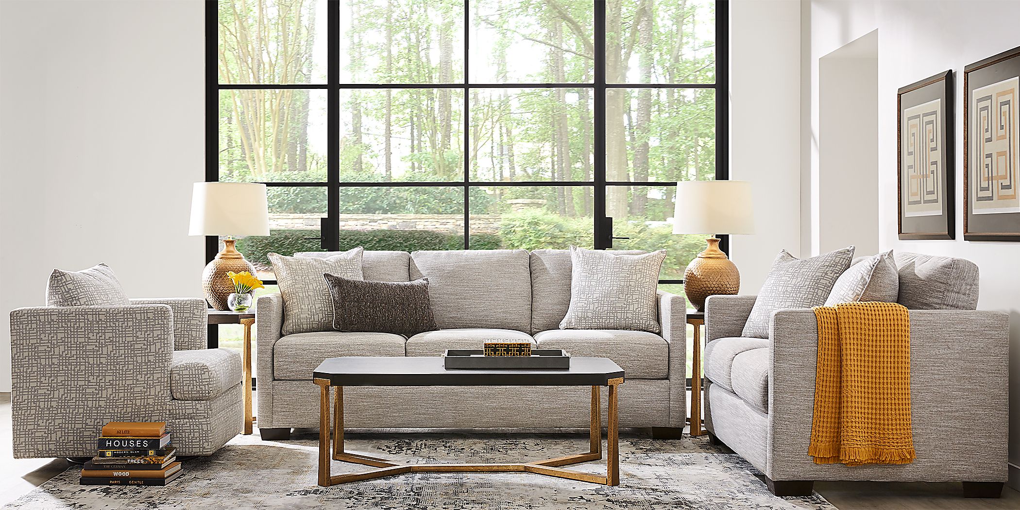 Dumont Place Light Gray 8 Pc Living Room Rooms To Go