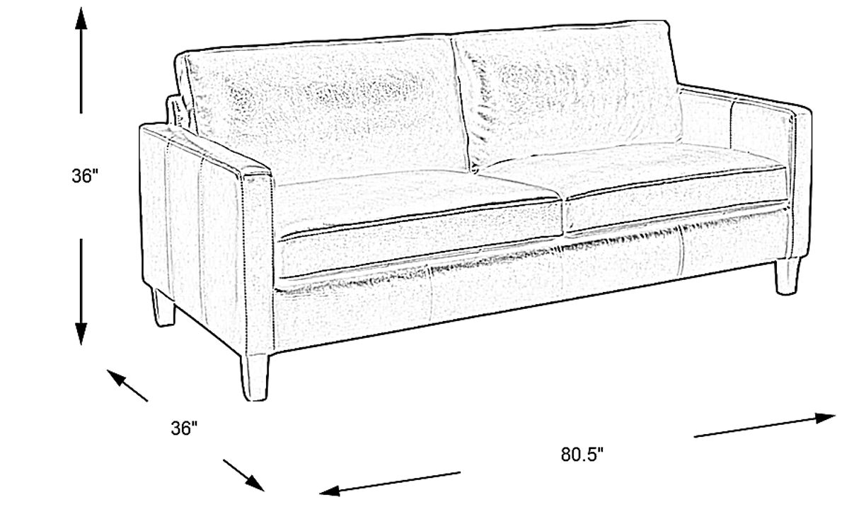 Duncan Brown Leather Sofa - Rooms To Go