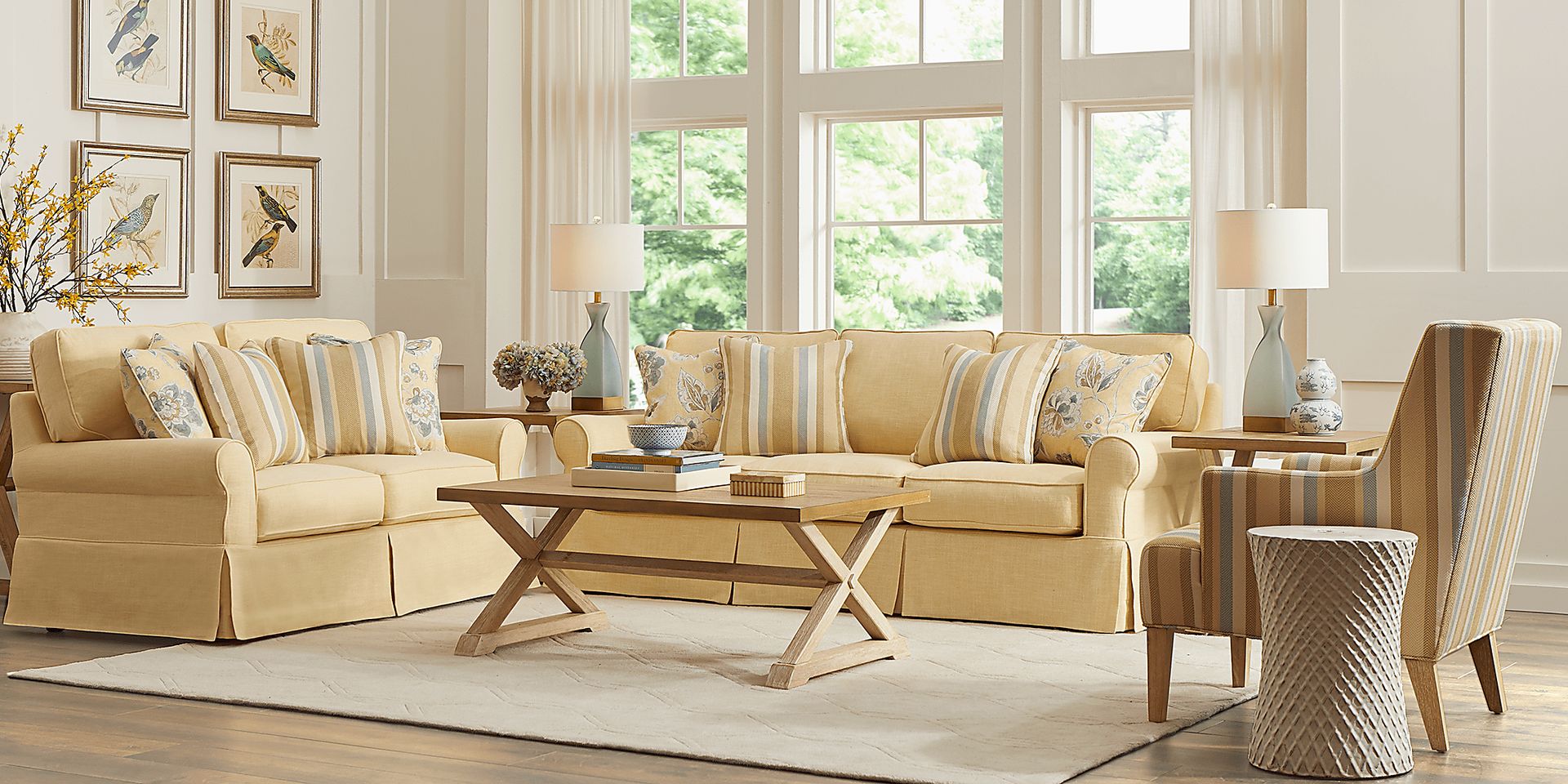 Dune Isle Yellow 3 Pc Living Room - Image 1