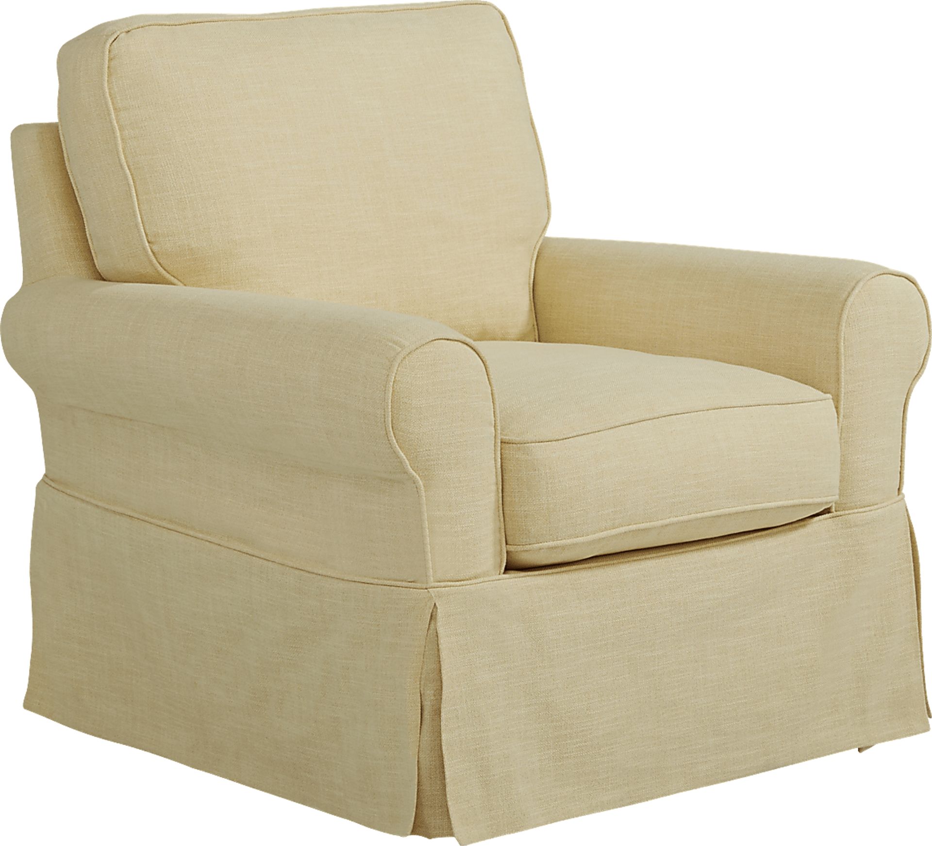 Dune Isle Yellow Swivel Glider Chair - Image 1
