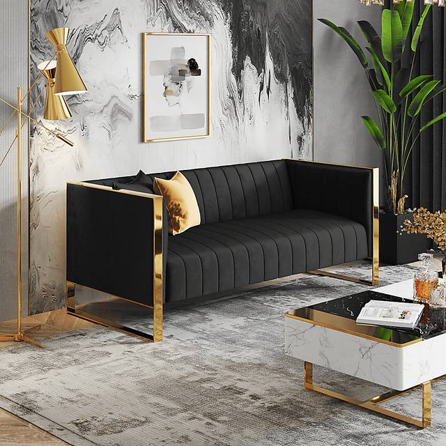 Dunellen Black Sofa - Thumbnail - Image 2