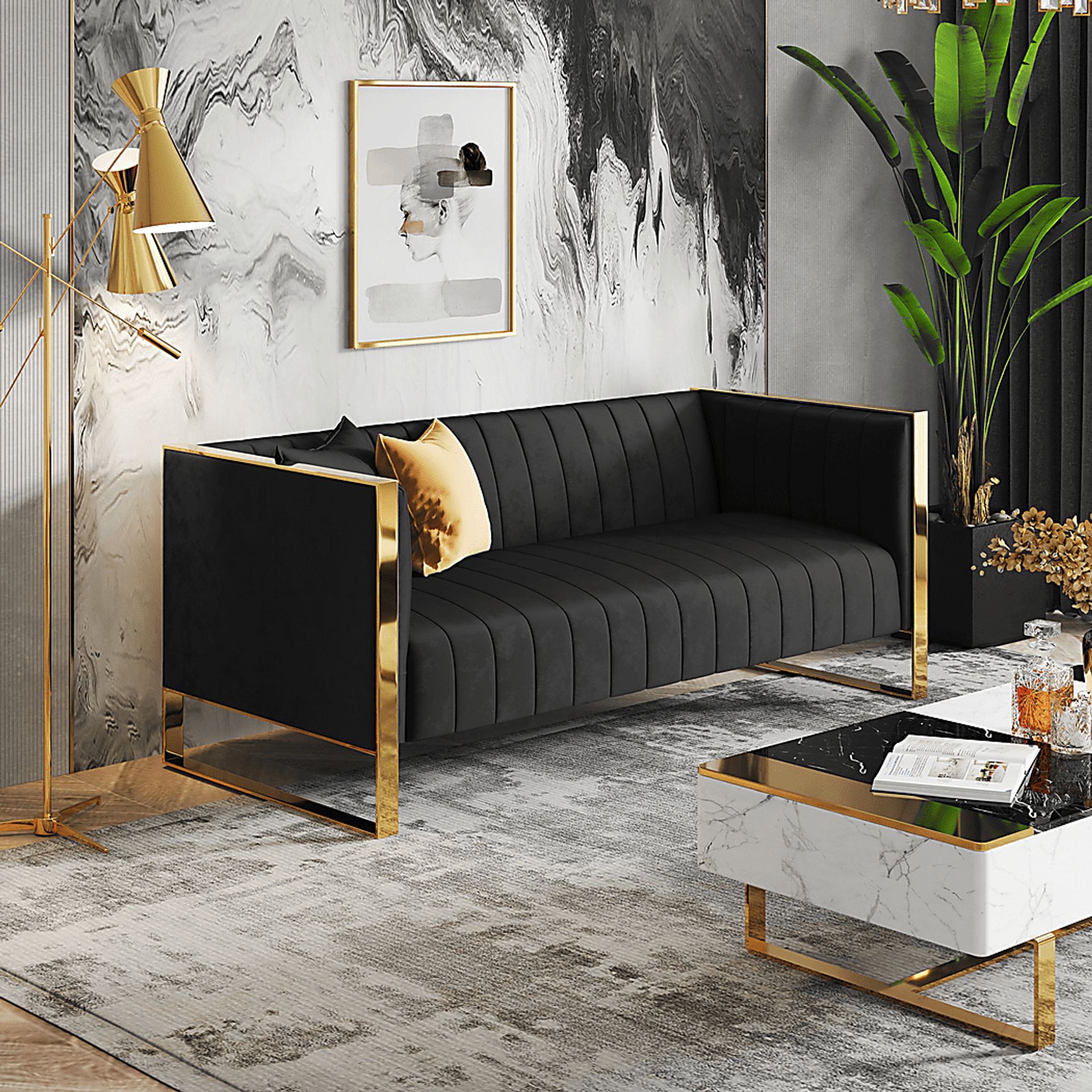 Dunellen Black Sofa - Image 2