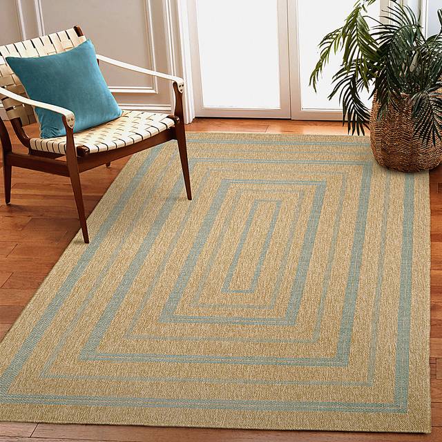 Dunhead Blue 6'8 x 9'4 Indoor/Outdoor Rug - Thumbnail - Image 2