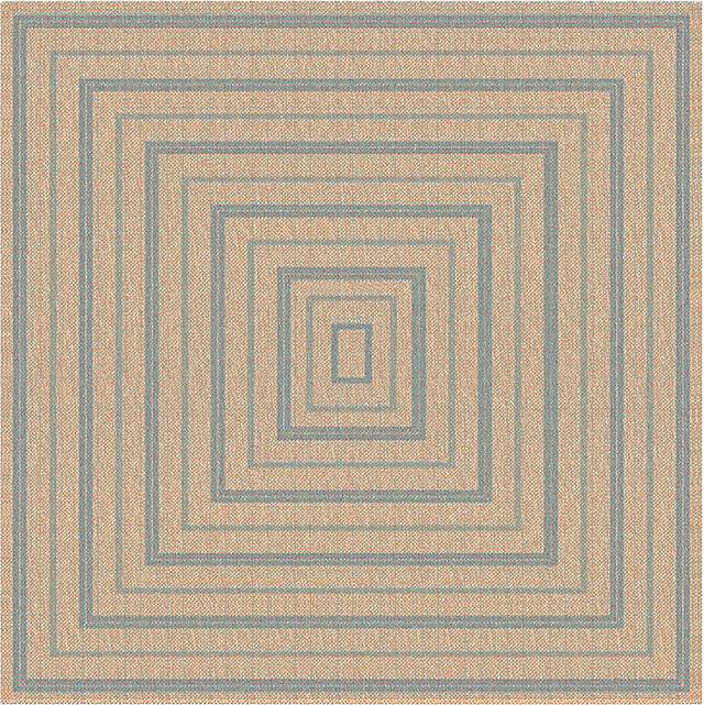 Dunhead Blue 7'10Sqaure Indoor/Outdoor Rug - Thumbnail - Image 1