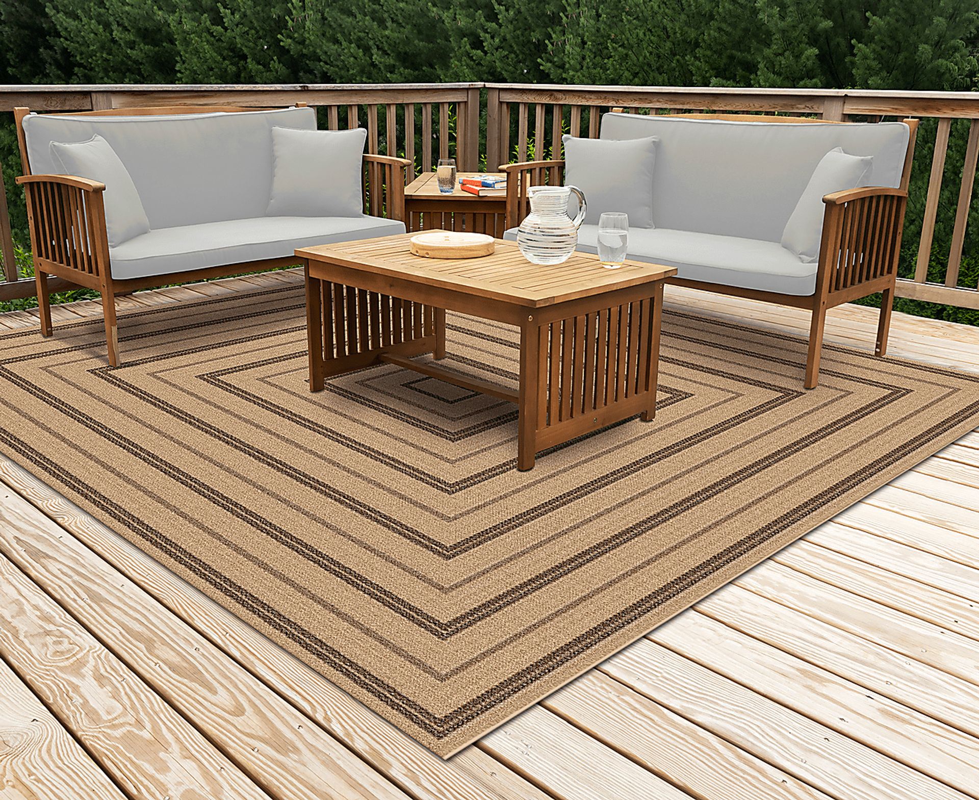 Dunhead Natural 7'10 Square Indoor/Outdoor Rug - Image 2