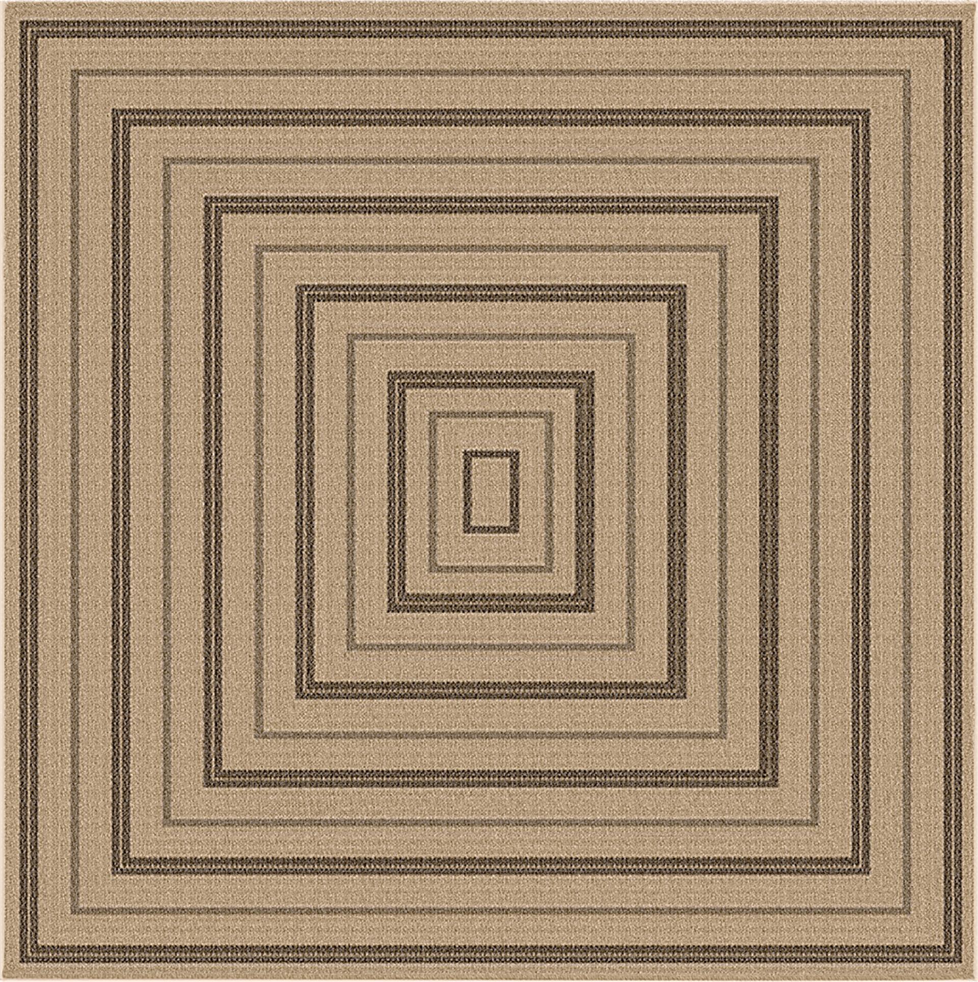Dunhead Natural 7'10 Square Indoor/Outdoor Rug