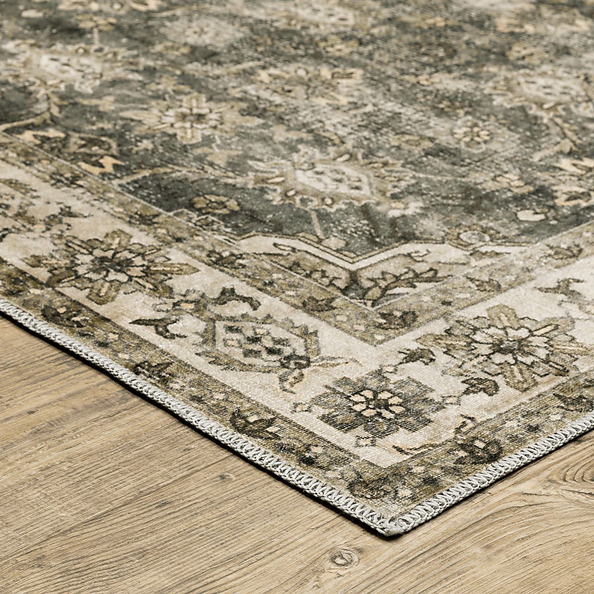 Dunkheld Beige Polyester Fabric Rug | Rooms to Go