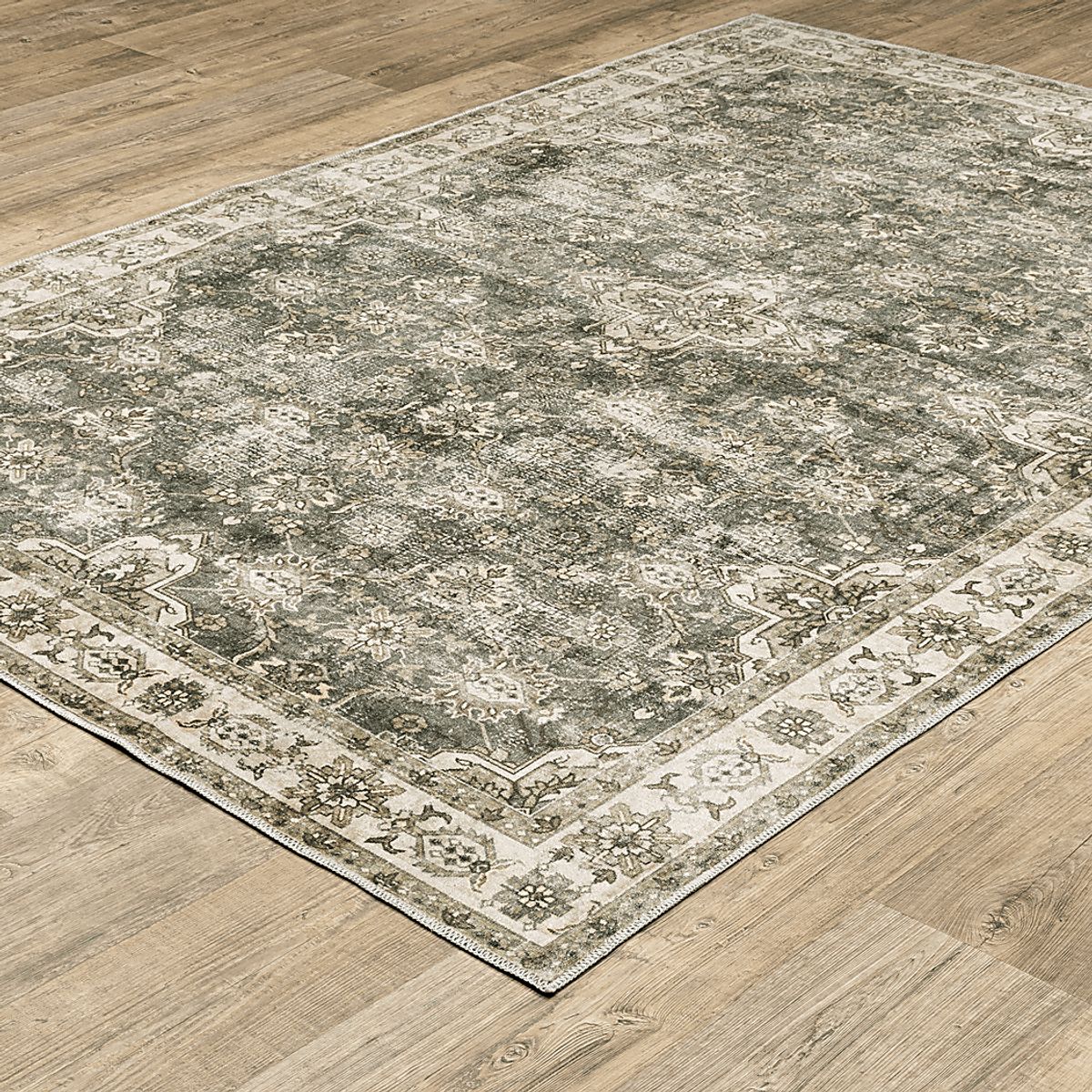 Dunkheld Beige Polyester Fabric Rug | Rooms to Go