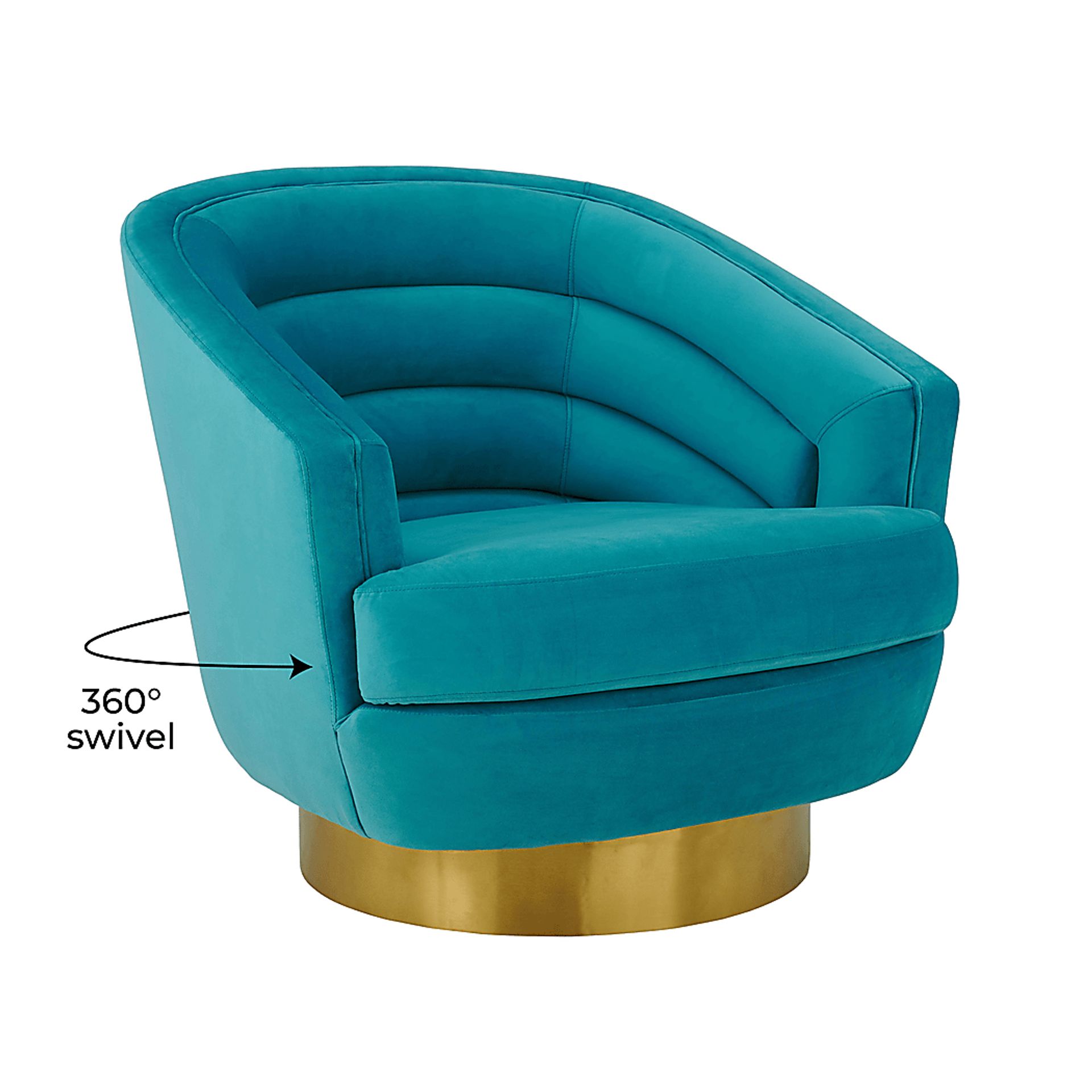 Dunlawn Blue Swivel Accent Chair - Image 3