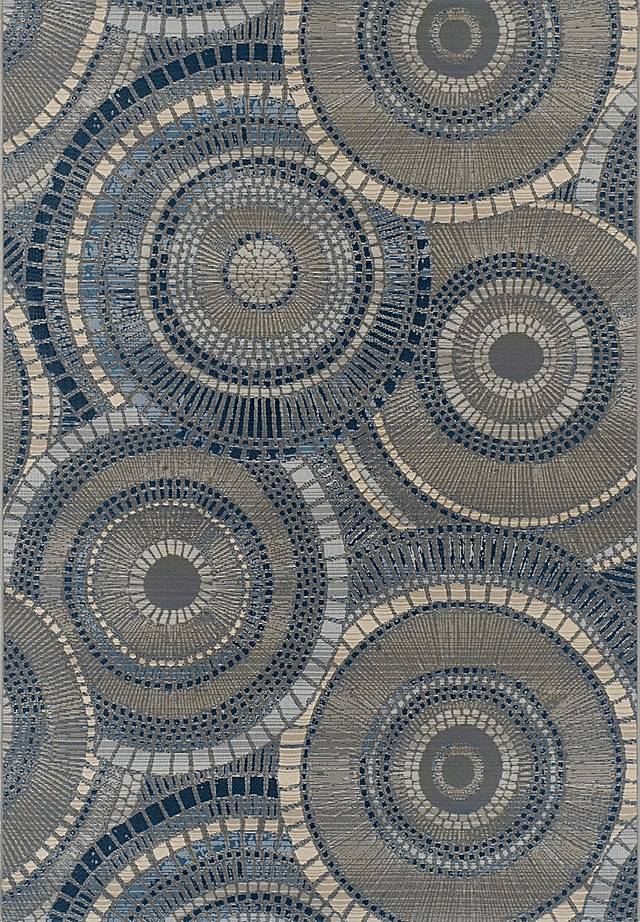 Dunloe Blue 8'2 x 10' Indoor/Outdoor Rug - Thumbnail - Image 1