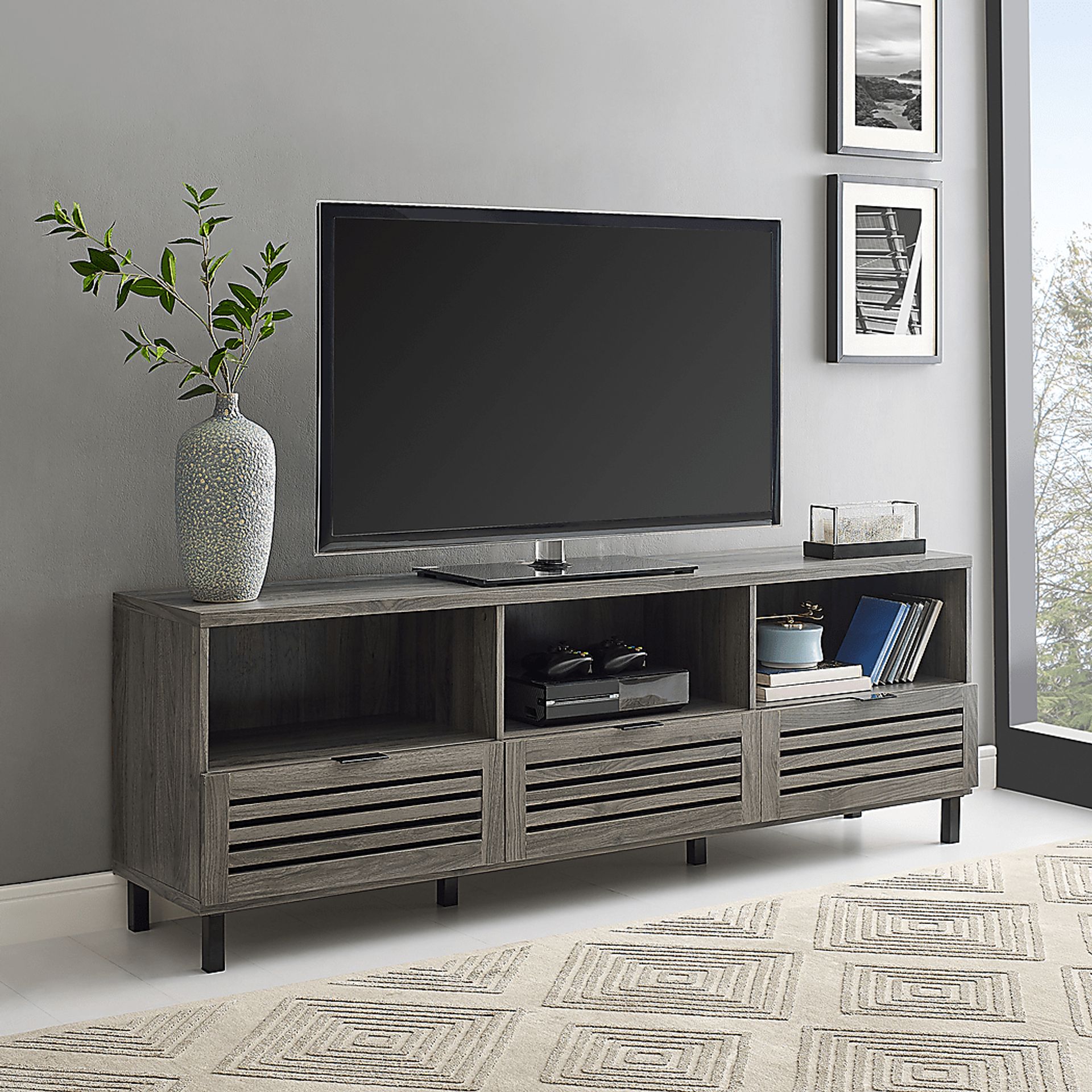 Dunmire Gray 70 in. Console - Image 6