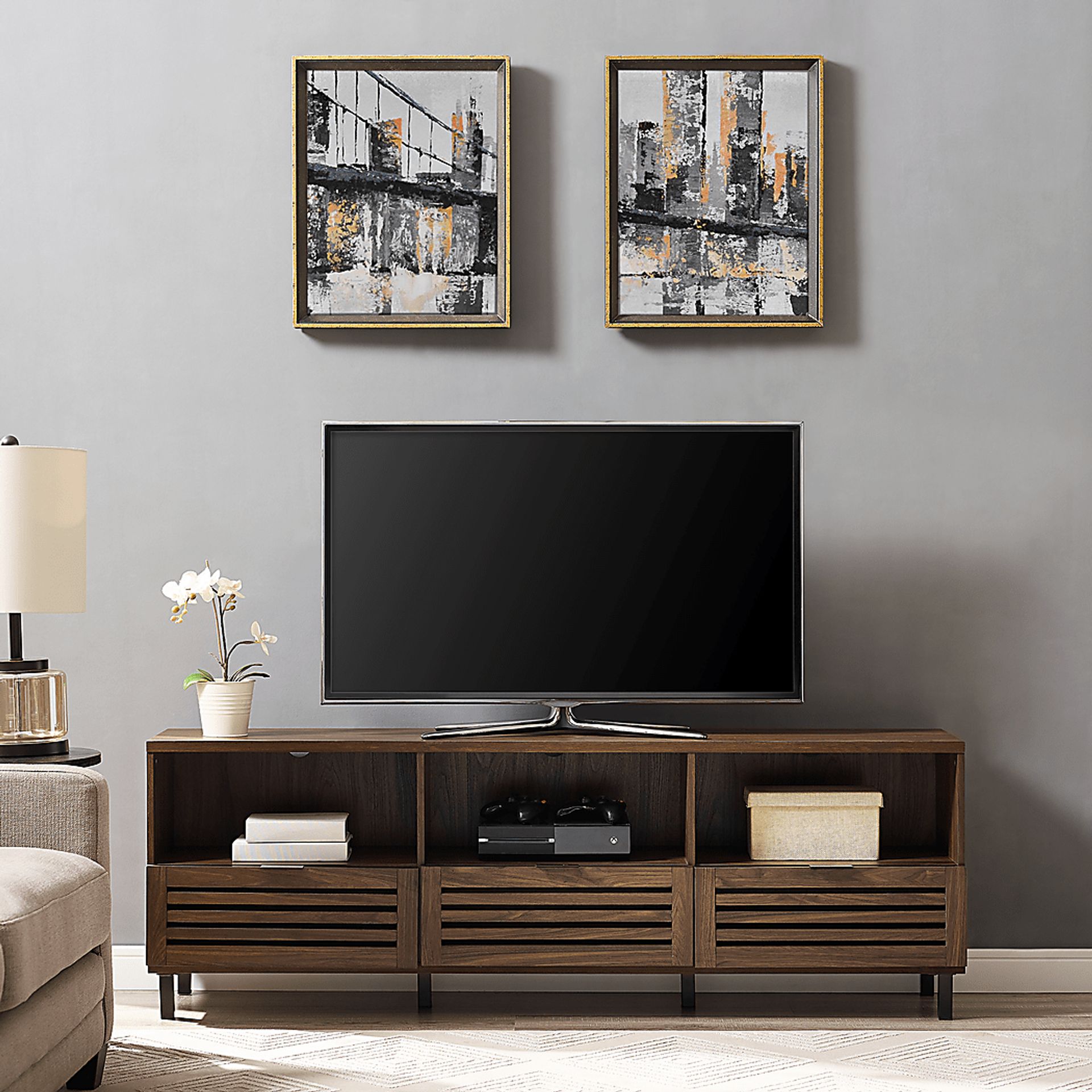 Dunmire Walnut 70 in. Console - Image 4