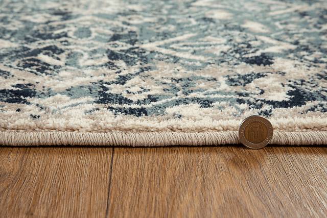 Dunnora Ivory/Blue 5'3 x 7'8 Rug - Thumbnail - Image 3