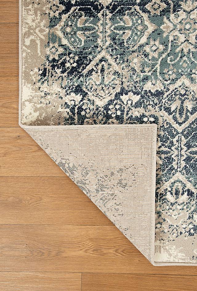 Dunnora Ivory/Blue 5'3 x 7'8 Rug - Thumbnail - Image 5