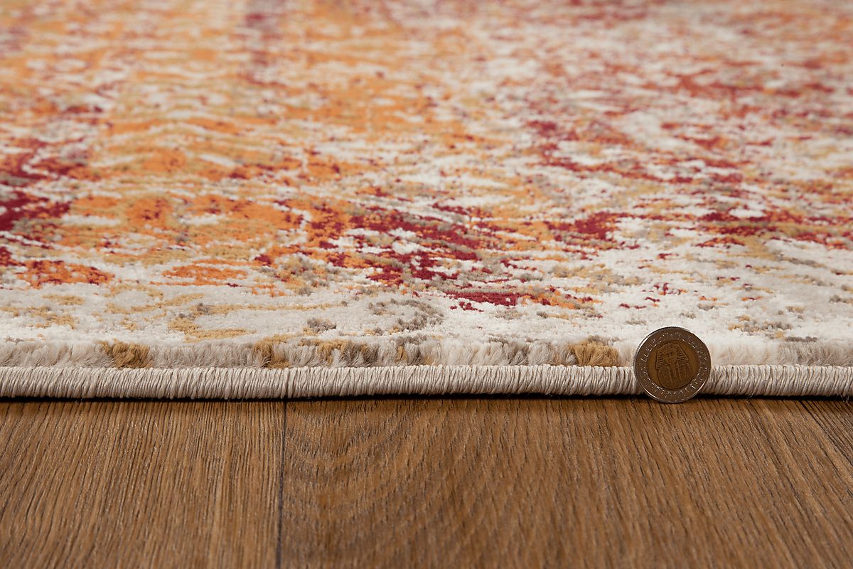 Dunnora Ivory,Rust Beige,Red Rugs | Rooms to Go